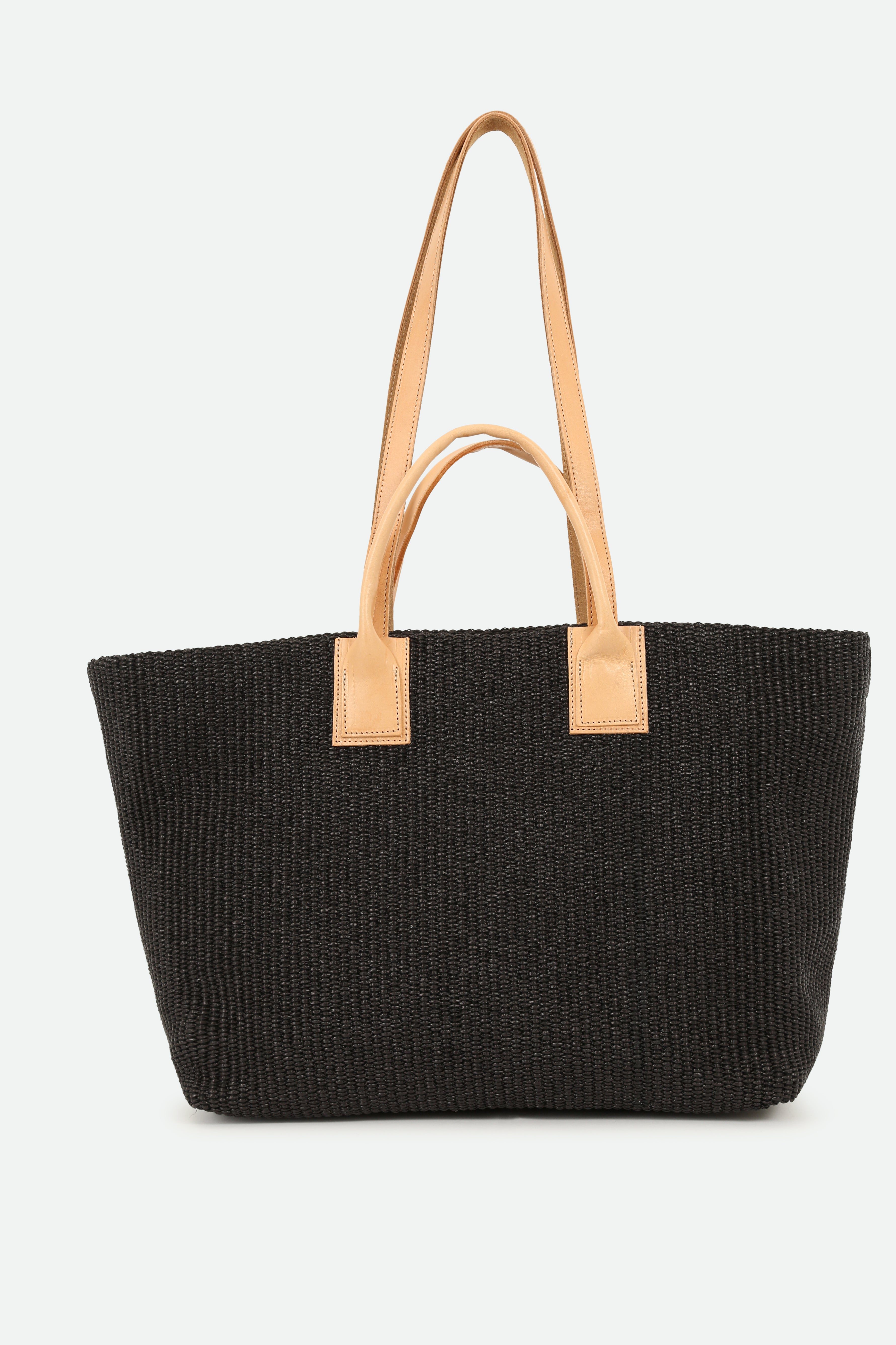 LISBON LARGE ITALIAN TOTE IN BLACK