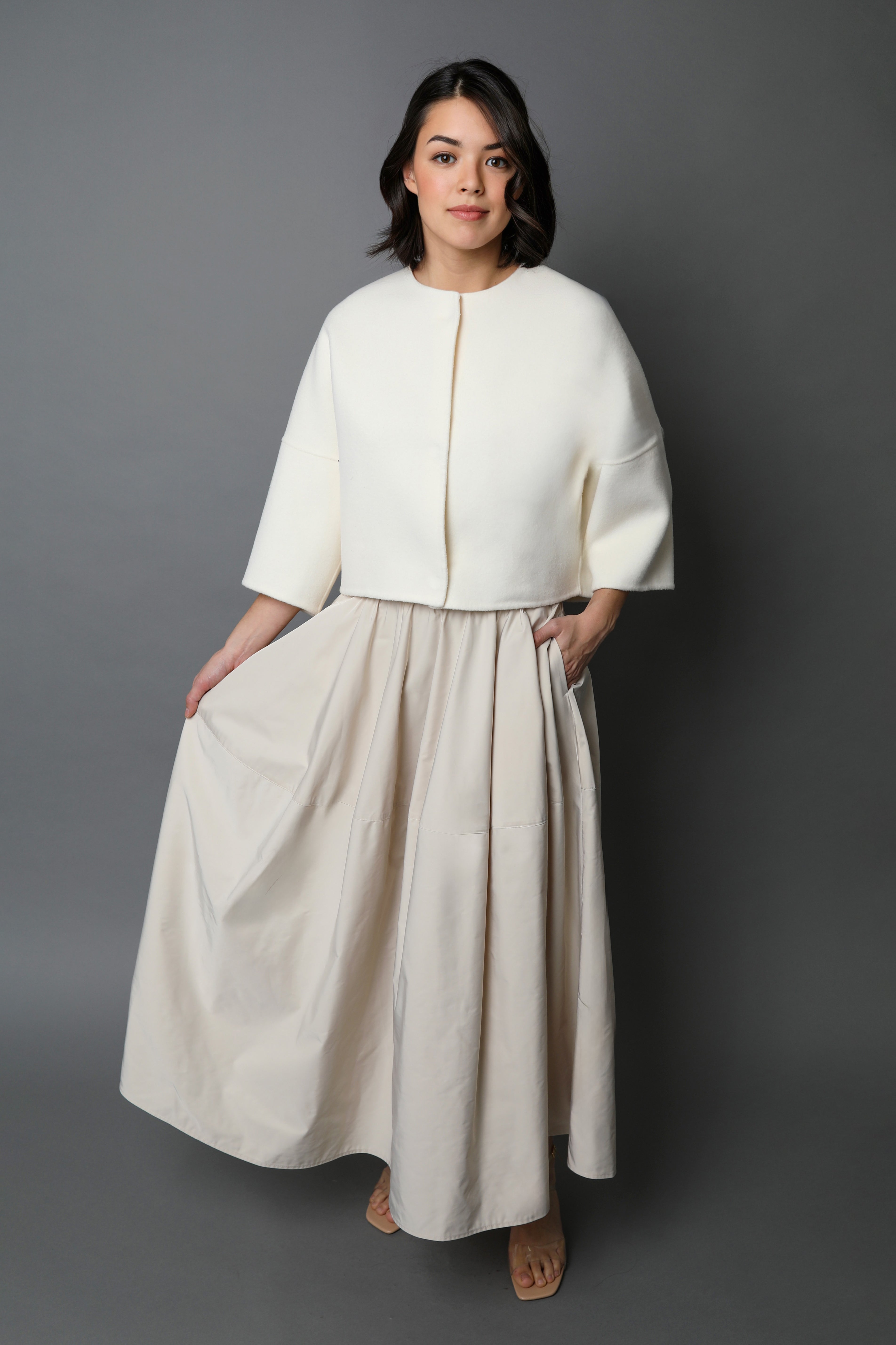 LOIRE SKIRT IN TECHNO SILK MEDIUM TAFFETTA