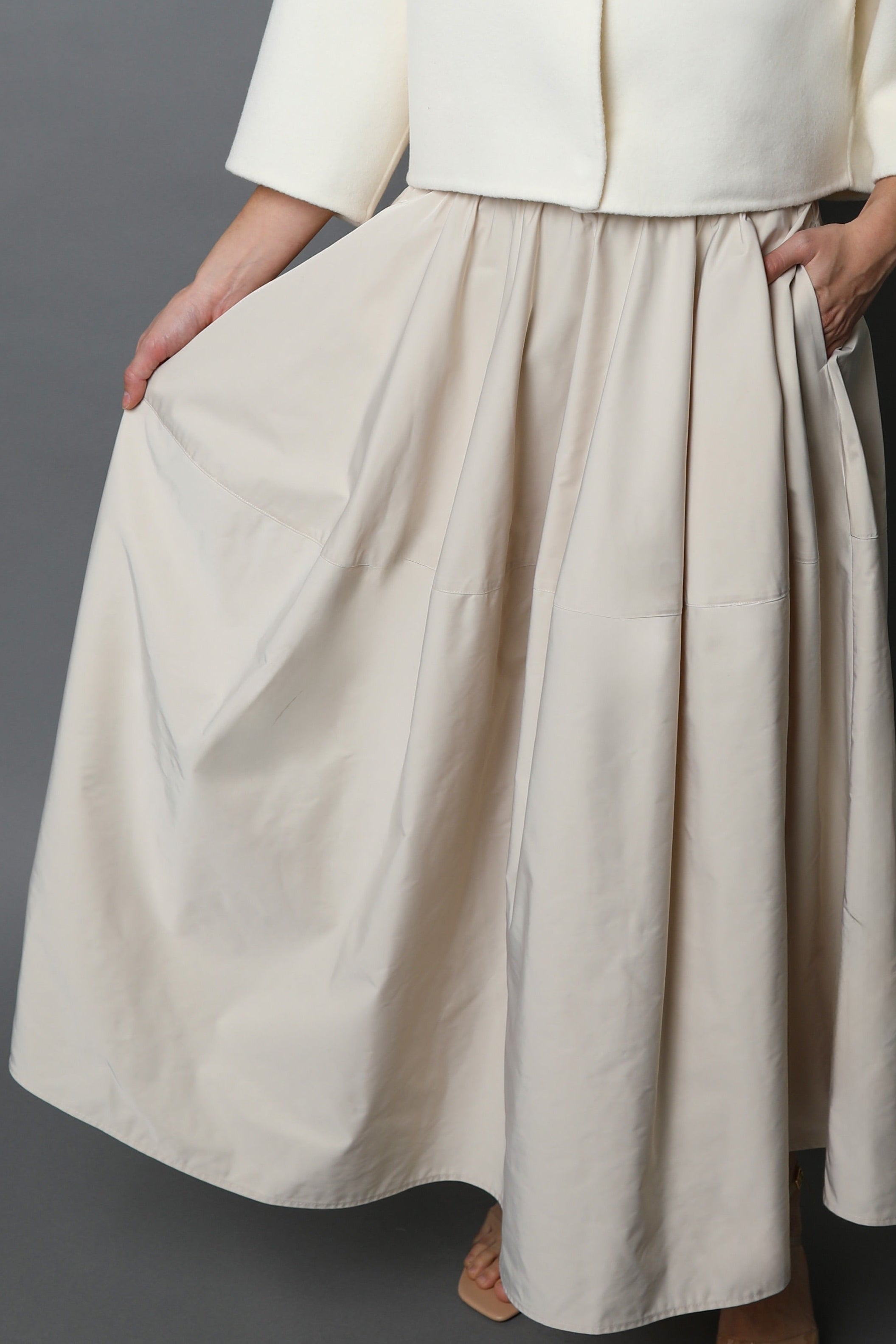 LOIRE SKIRT IN TECHNO SILK MEDIUM TAFFETTA