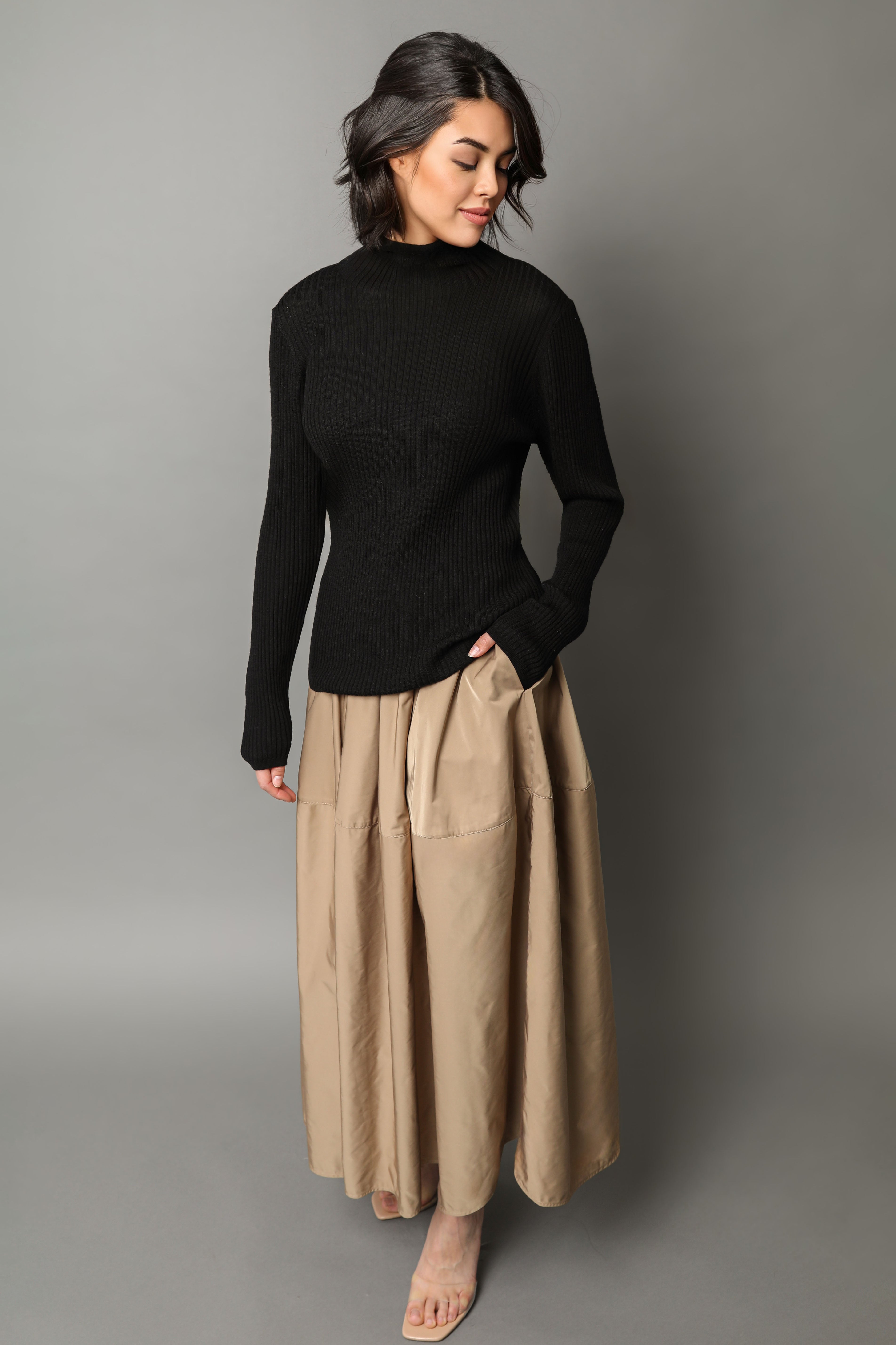 LOIRE SKIRT IN TECHNO SILK MEDIUM TAFFETTA