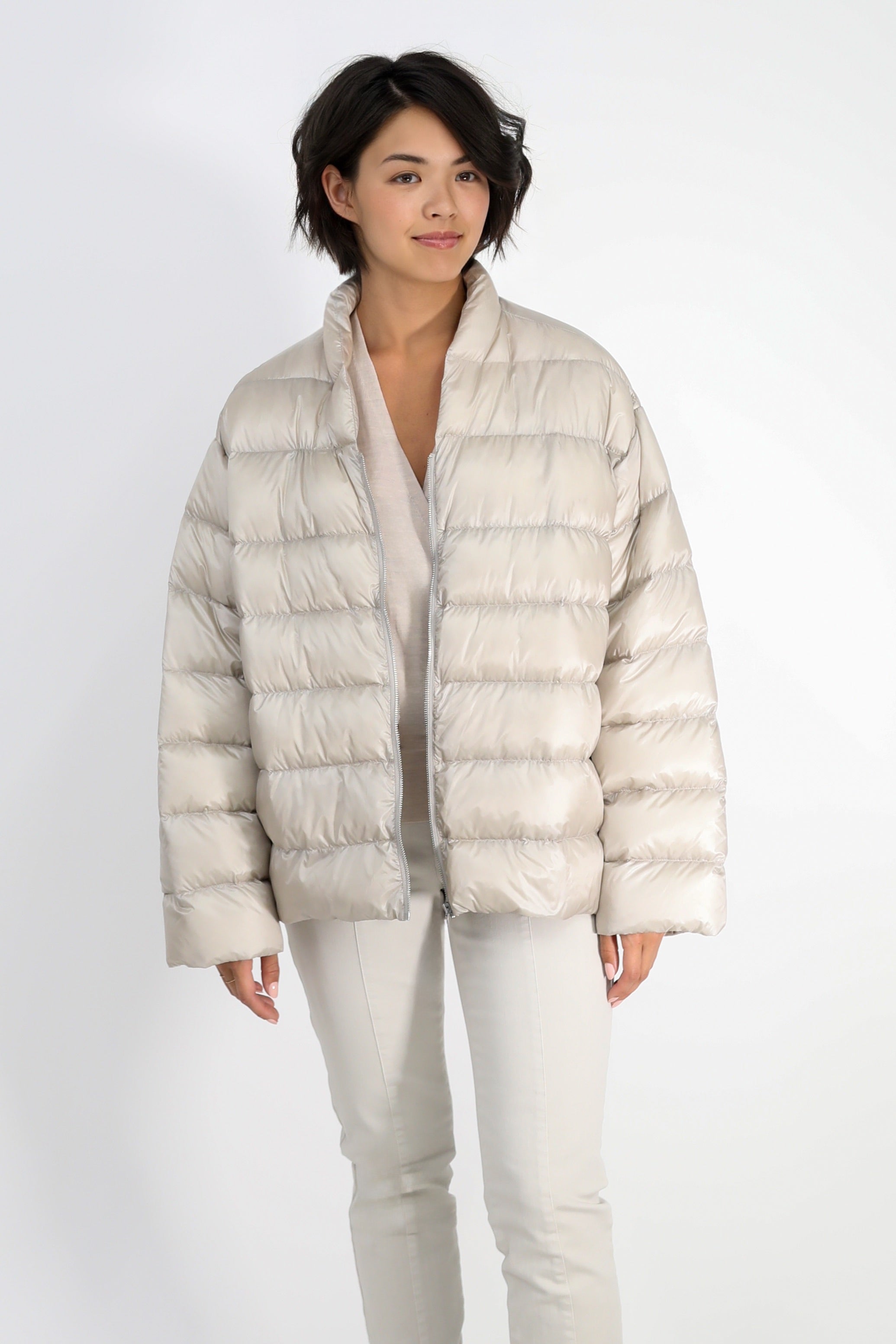 HEIDI LONG SLEEVE ZIP IN ULTRALIGHT GOOSE DOWN