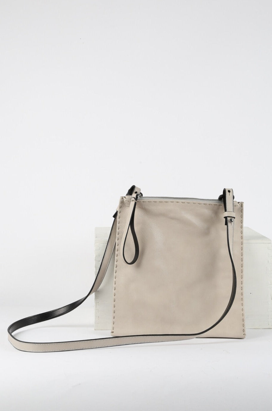Square Italian Leather Handbag