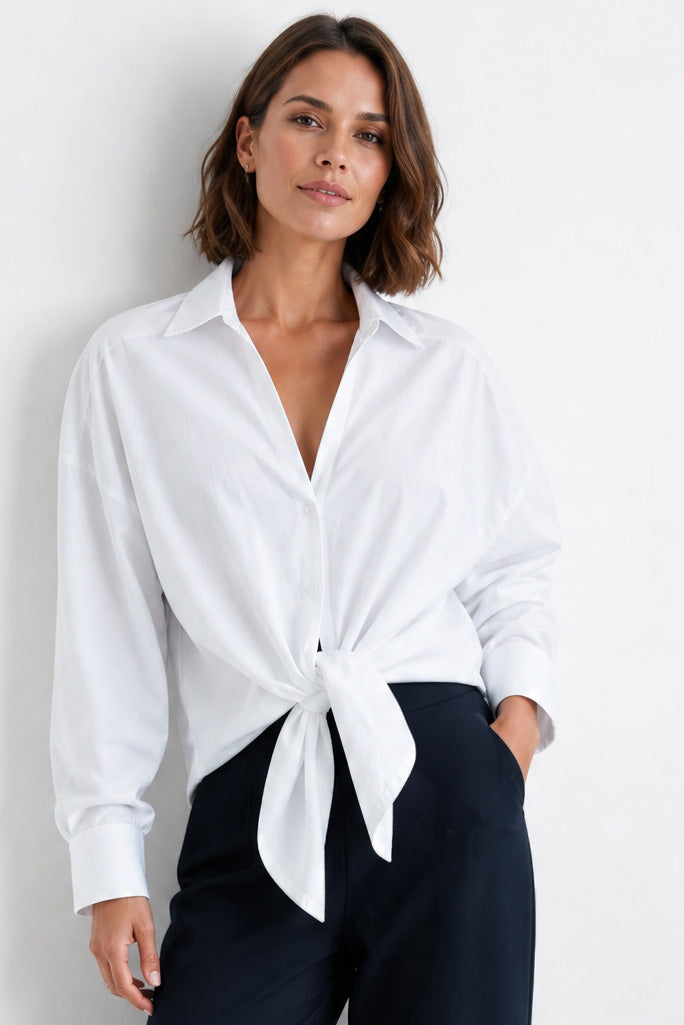 MARIE SHIRT IN ITALIAN STRETCH COTTON