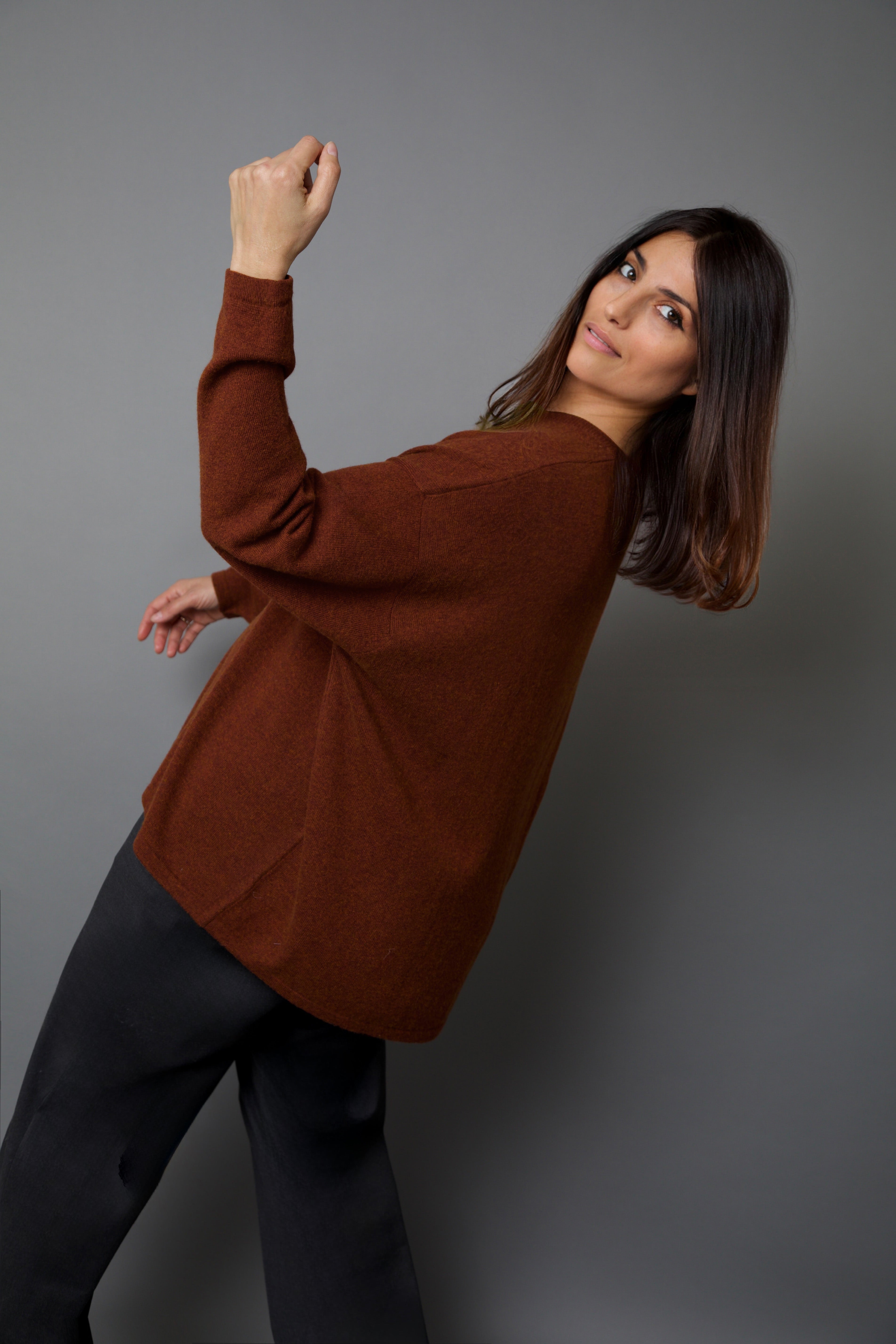 MARLOW OVERSIZED BOXY CREW IN CASHMERE BLEND