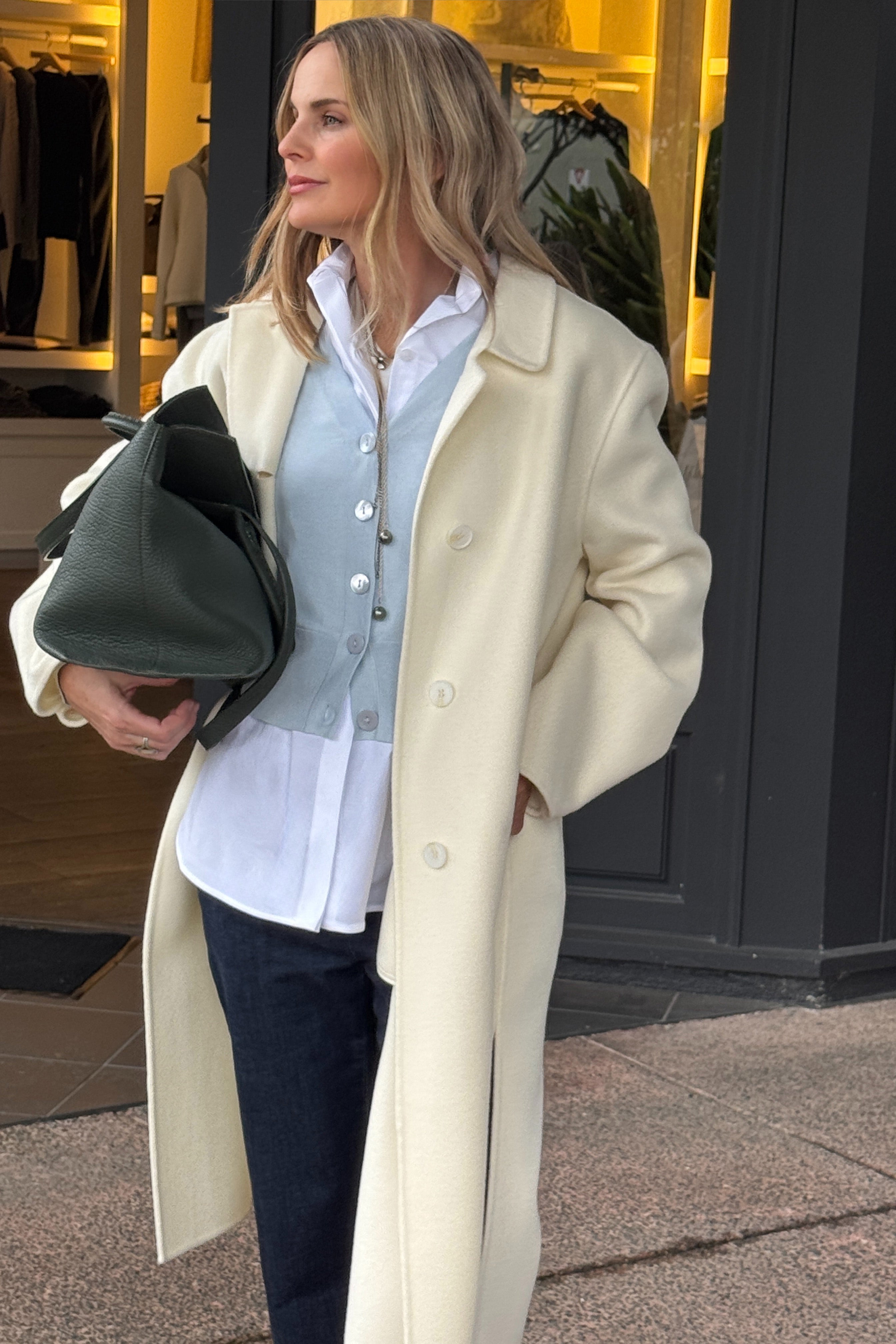 CALLI BUTTON CARDI FINE GAUGE ITALIAN SILK COTTON