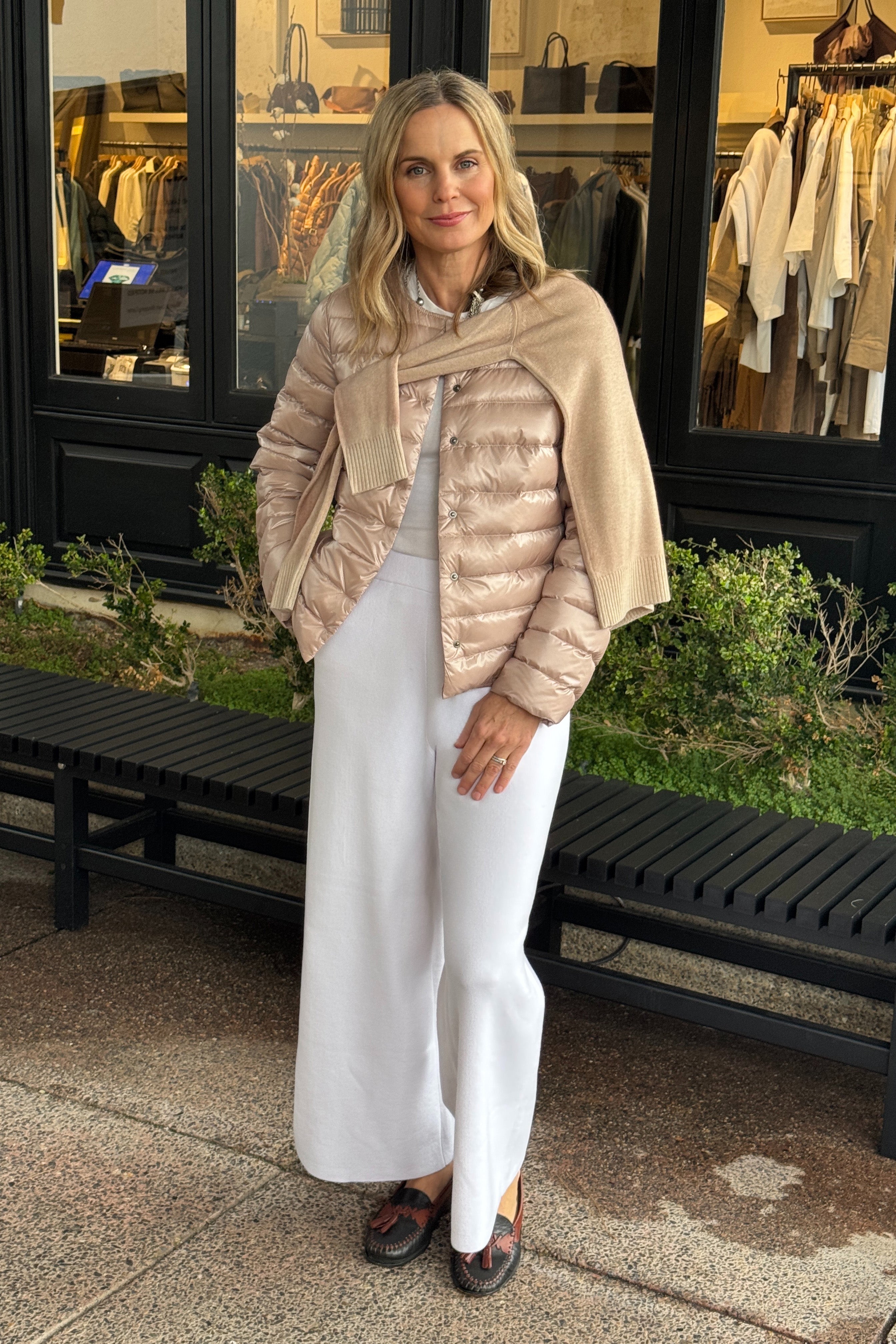 PIERO WIDE LEG PANT 100% ITALIAN COTTON