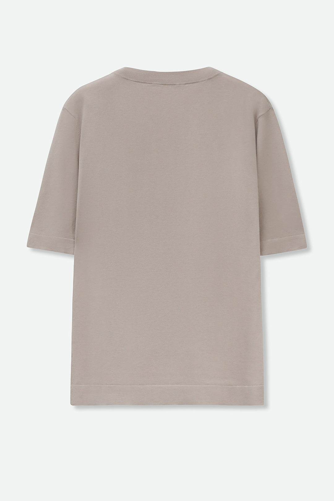 NICO TENNIS ELBOW SLEEVE CREW IN FINE GAUGE ITALIAN SILK COTTON