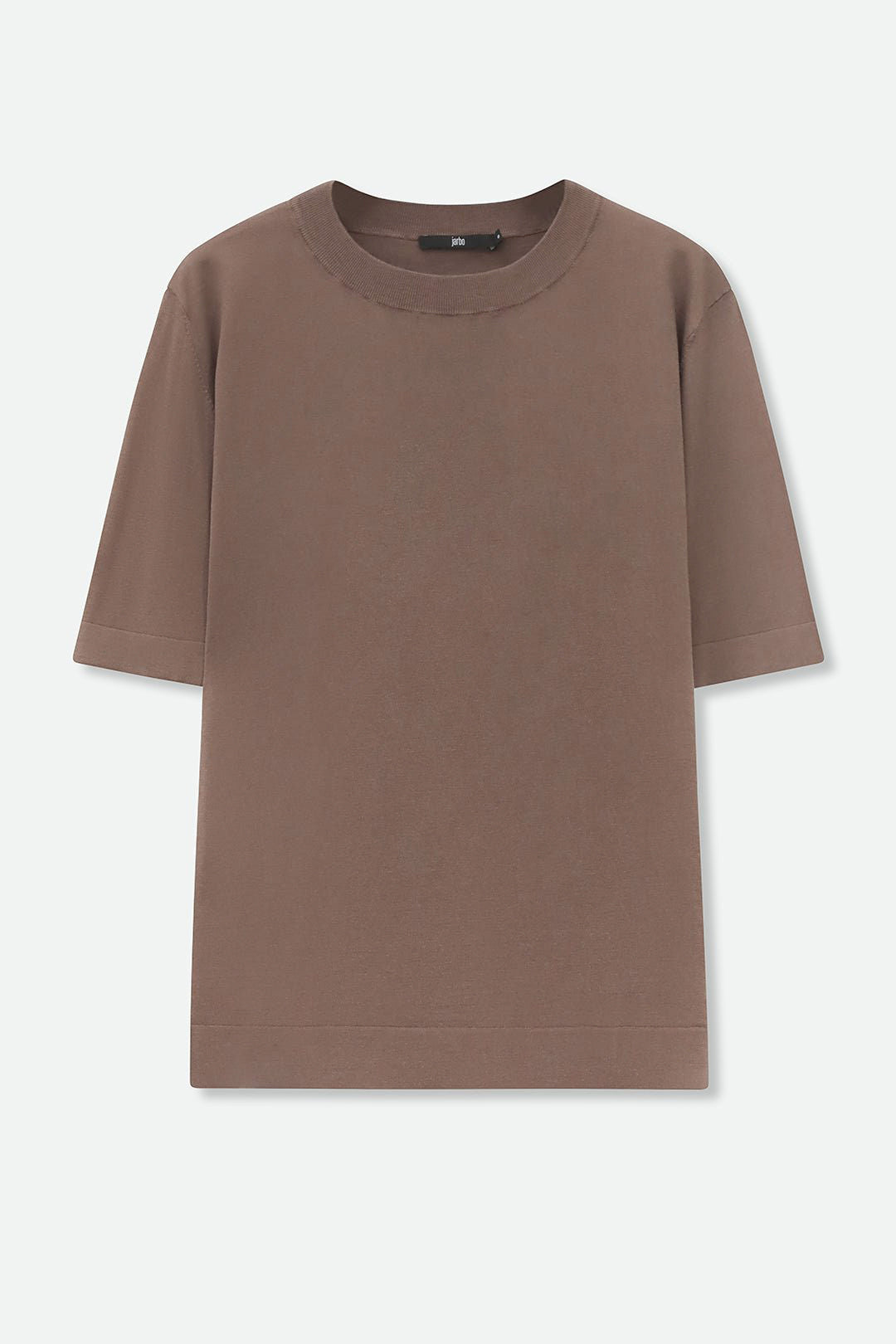 NICO TENNIS ELBOW SLEEVE CREW IN FINE GAUGE ITALIAN SILK COTTON