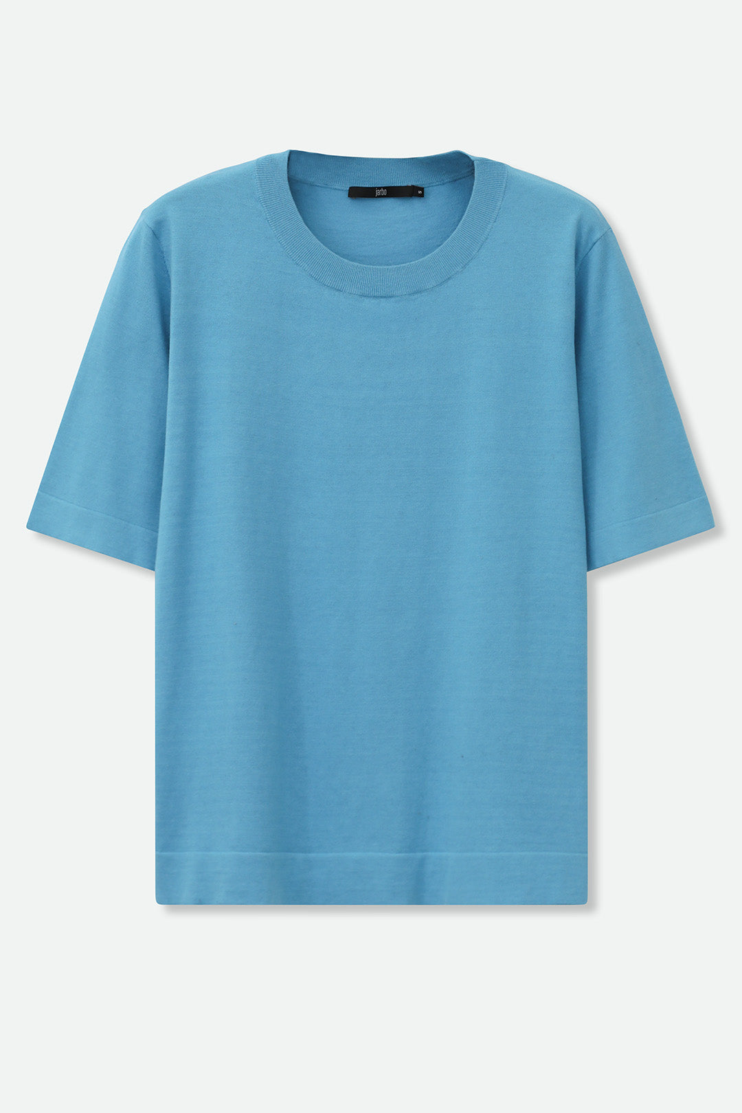 NICO TENNIS ELBOW SLEEVE CREW IN FINE GAUGE ITALIAN SILK COTTON