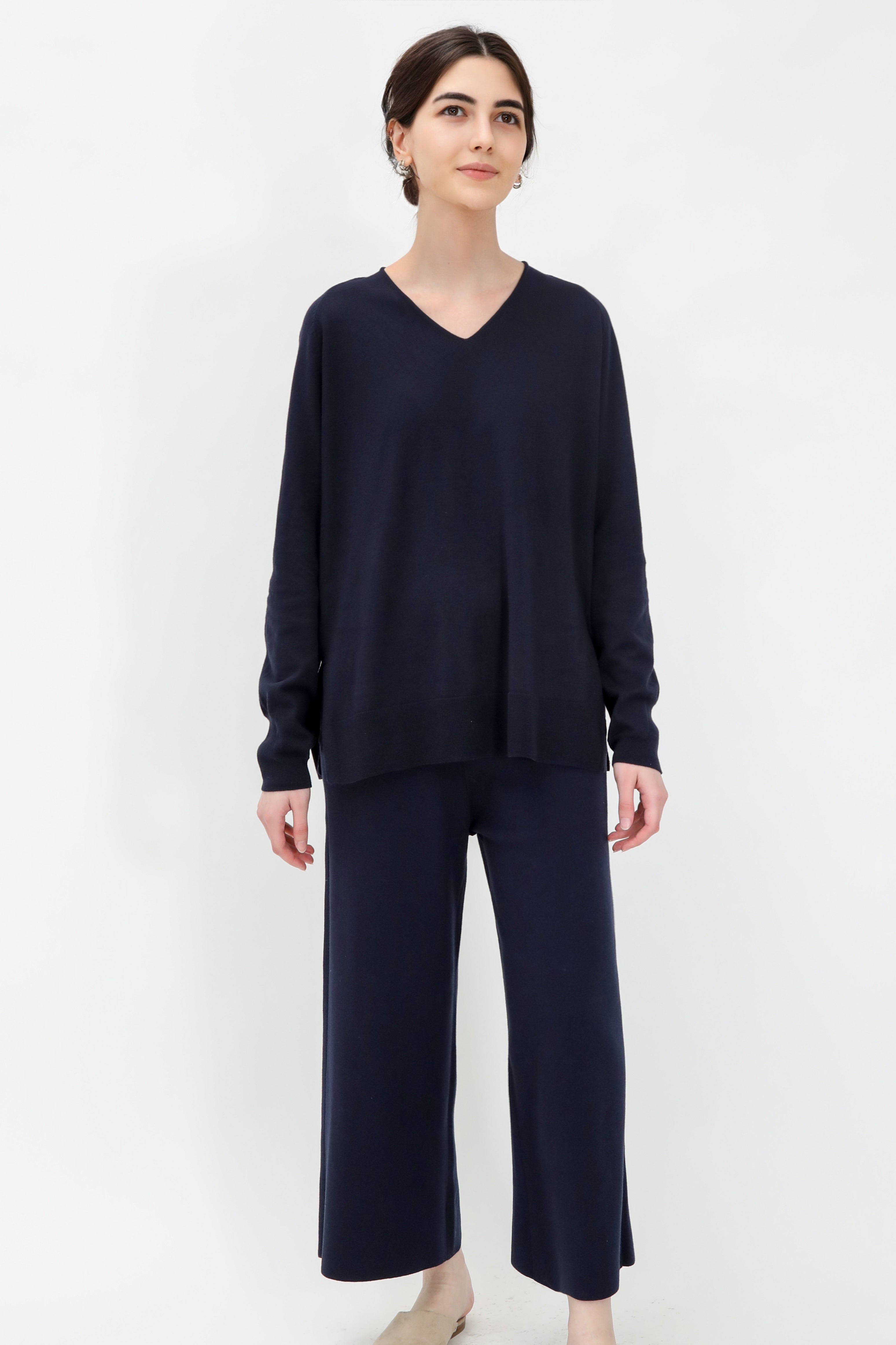 LIMITED EDITION PAYTON WIDE LEG CROP PANT IN KNIT PIMA COTTON