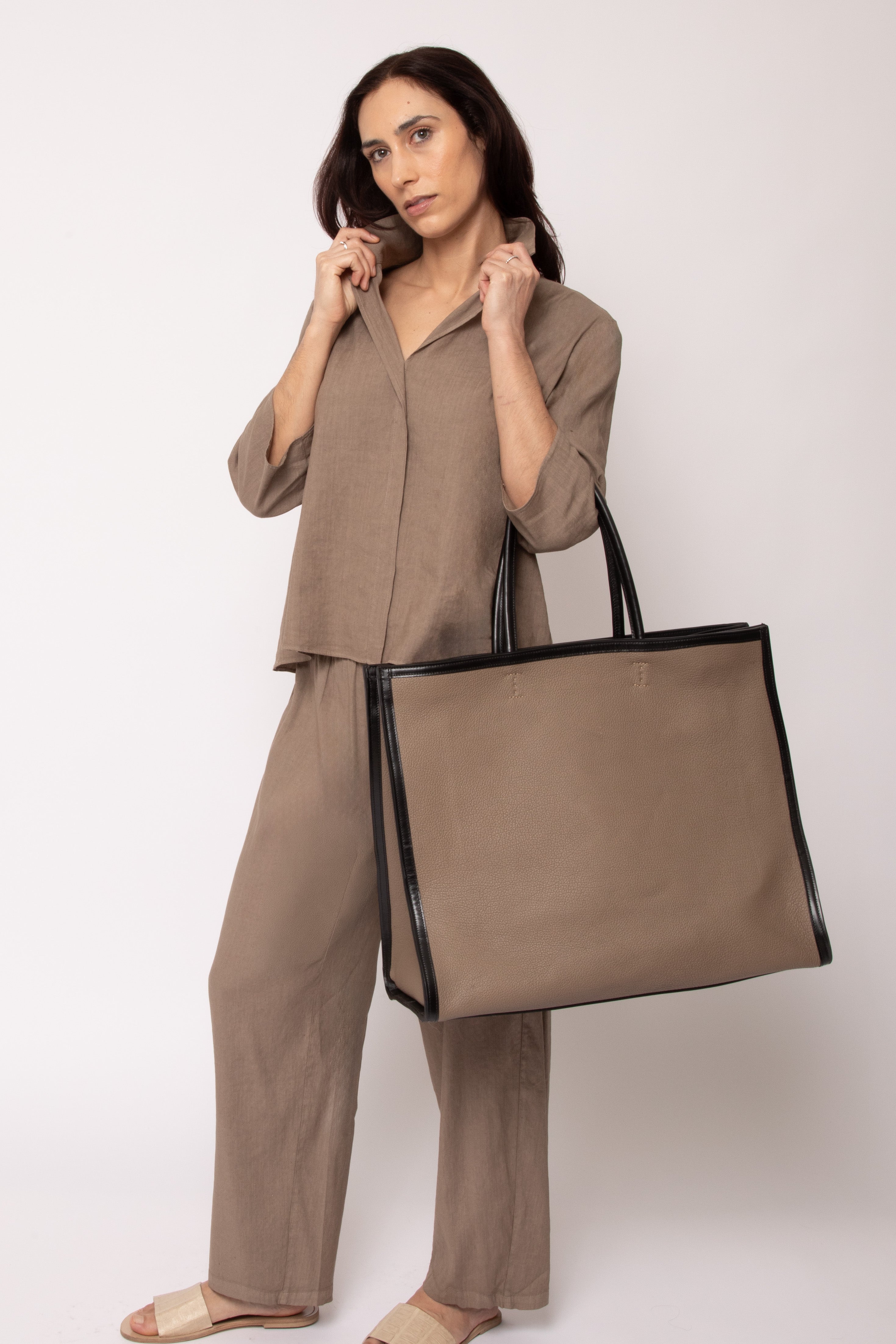 SORELLA SHIRT IN ITALIAN LINEN STRETCH