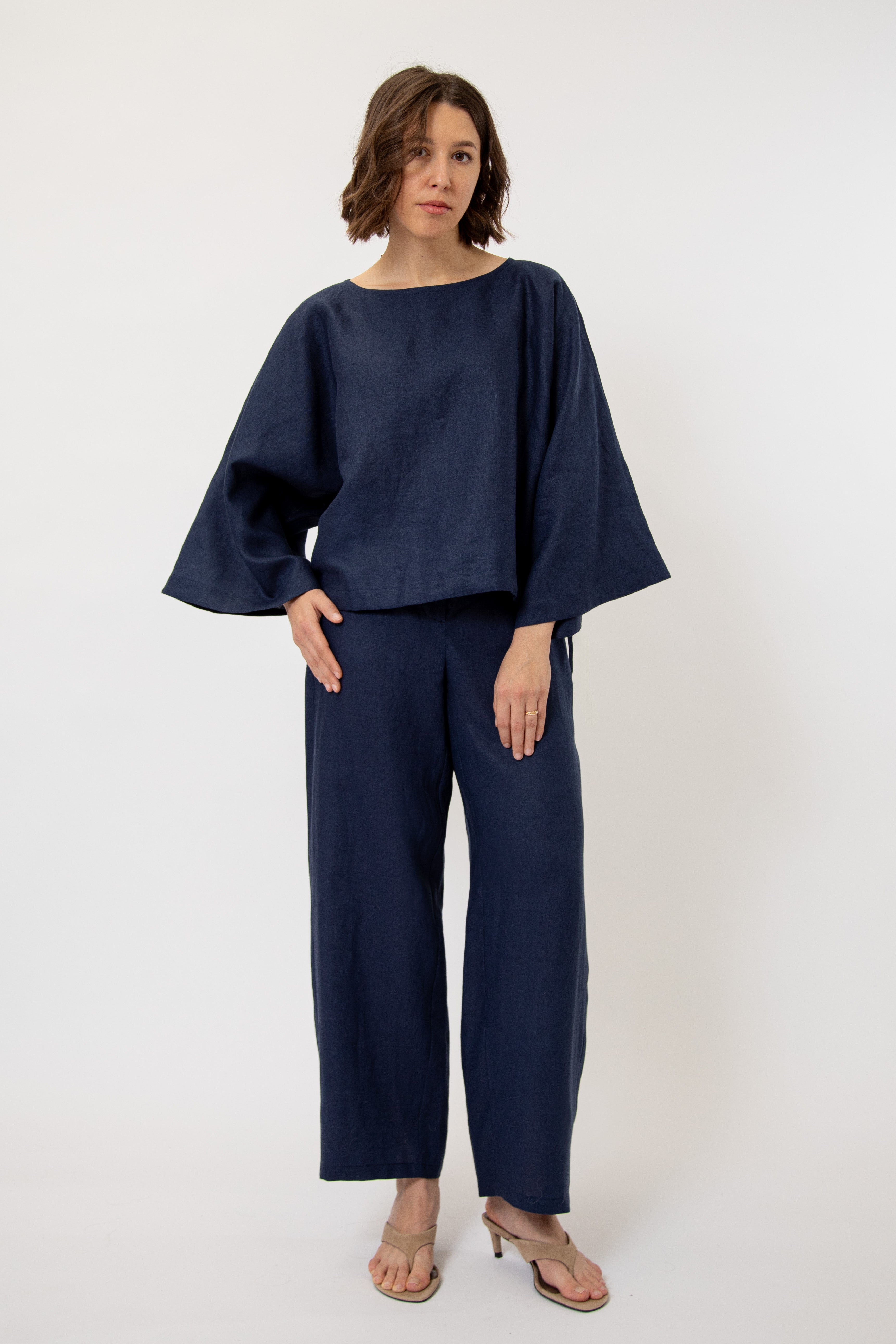 TILLIE TOP IN ITALIAN LINEN