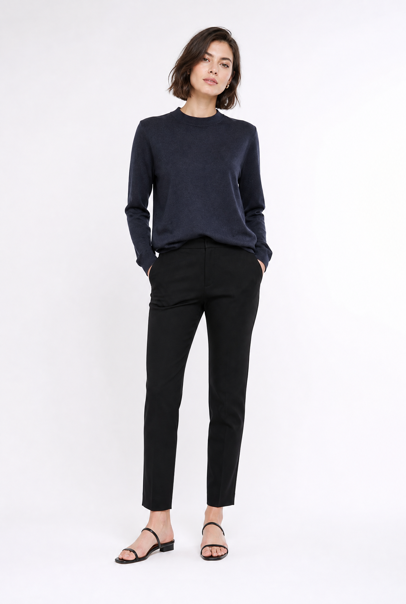 PEYTON ANGLE POCKET TROUSER IN STRETCH DENIM
