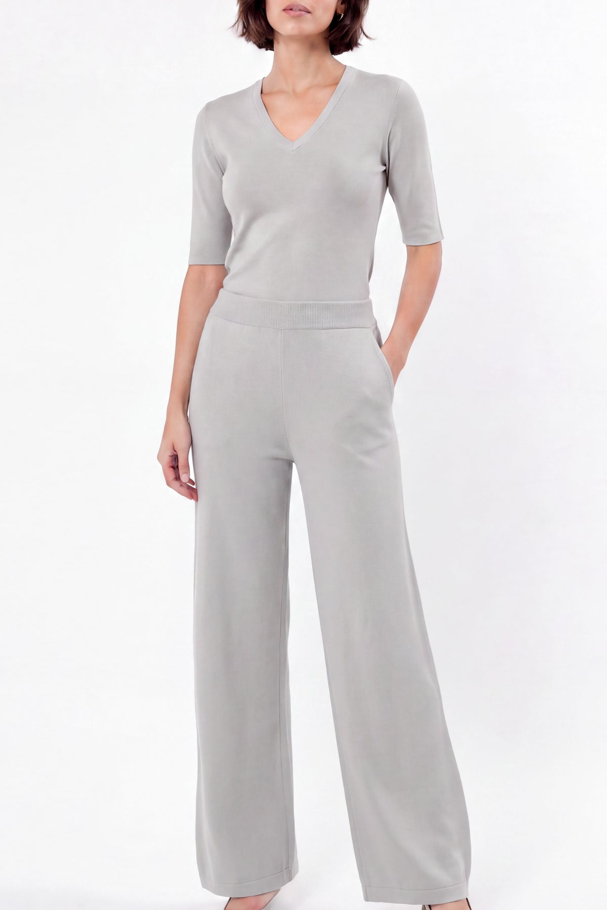 PIERO WIDE LEG PANT 100% ITALIAN COTTON