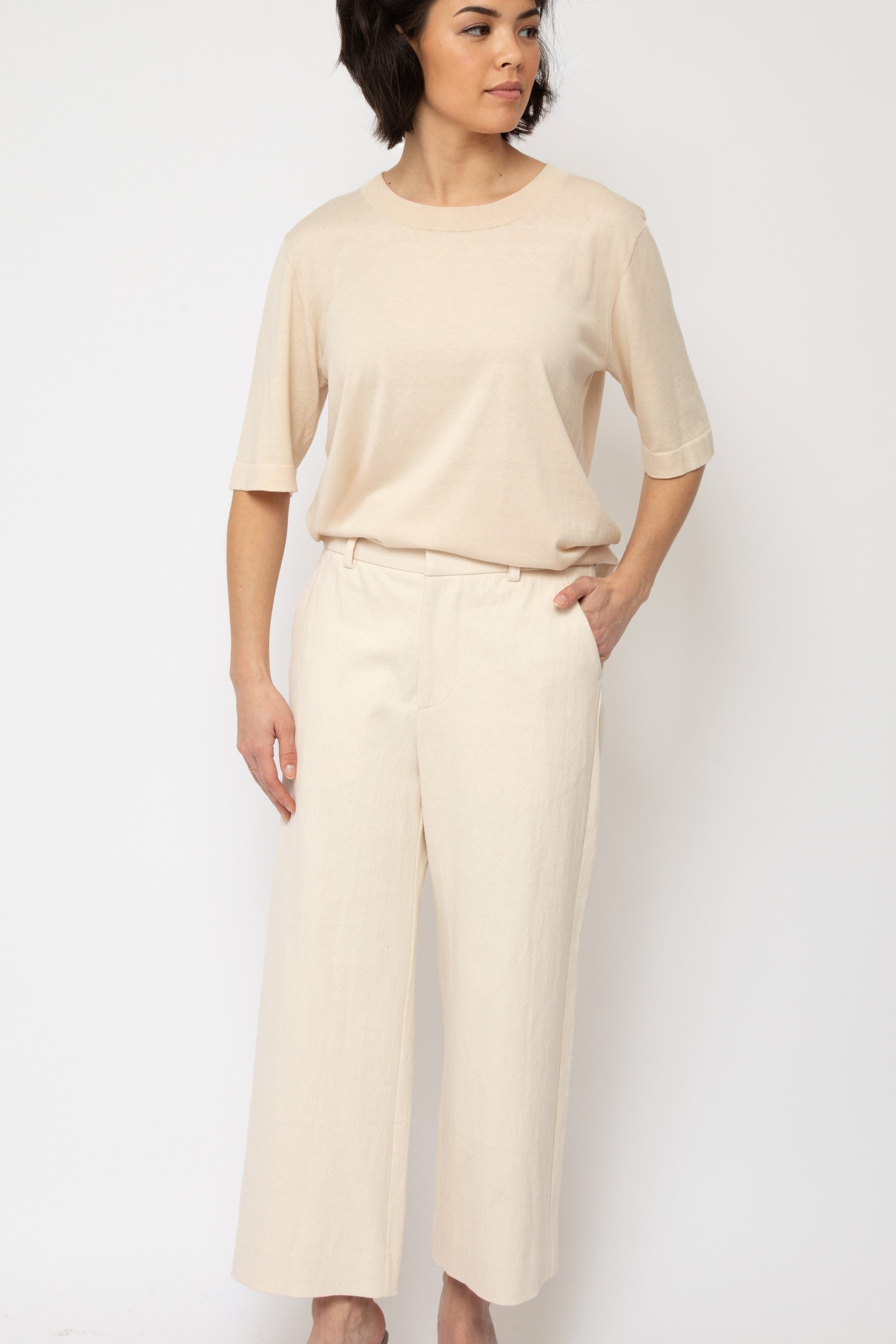 PIPPA PANT IN ITALIAN COTTON STRETCH