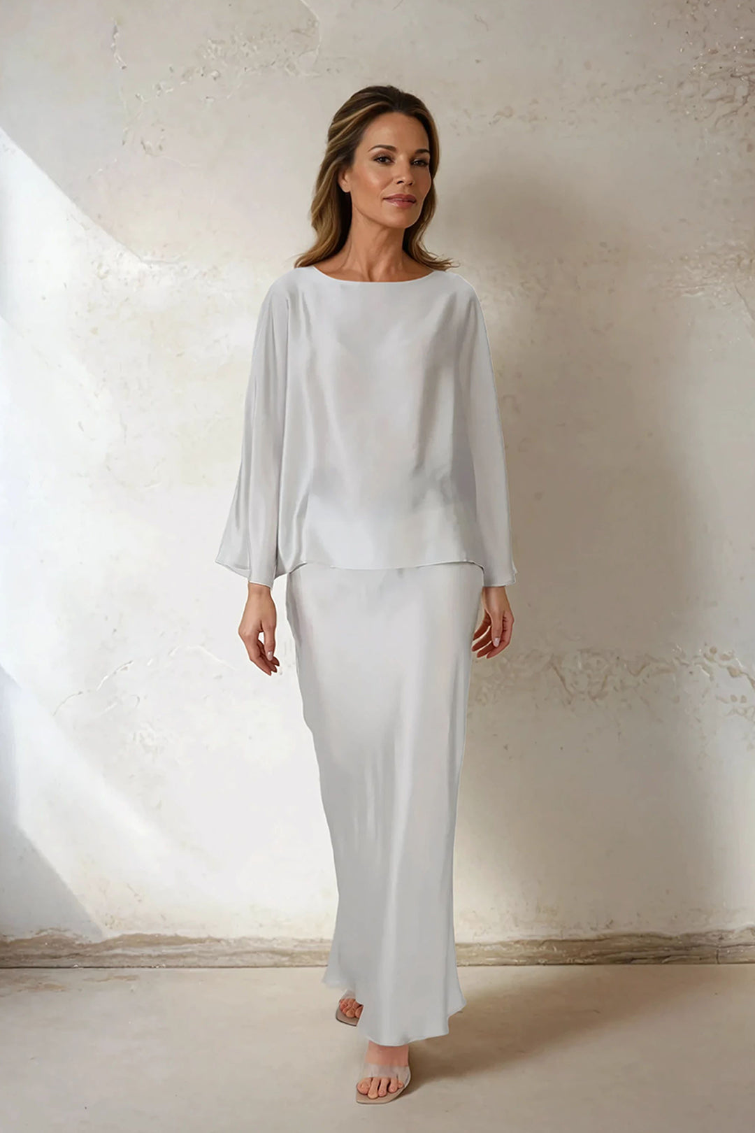 NALA BIAS SKIRT IN SILK CHARMEUSE