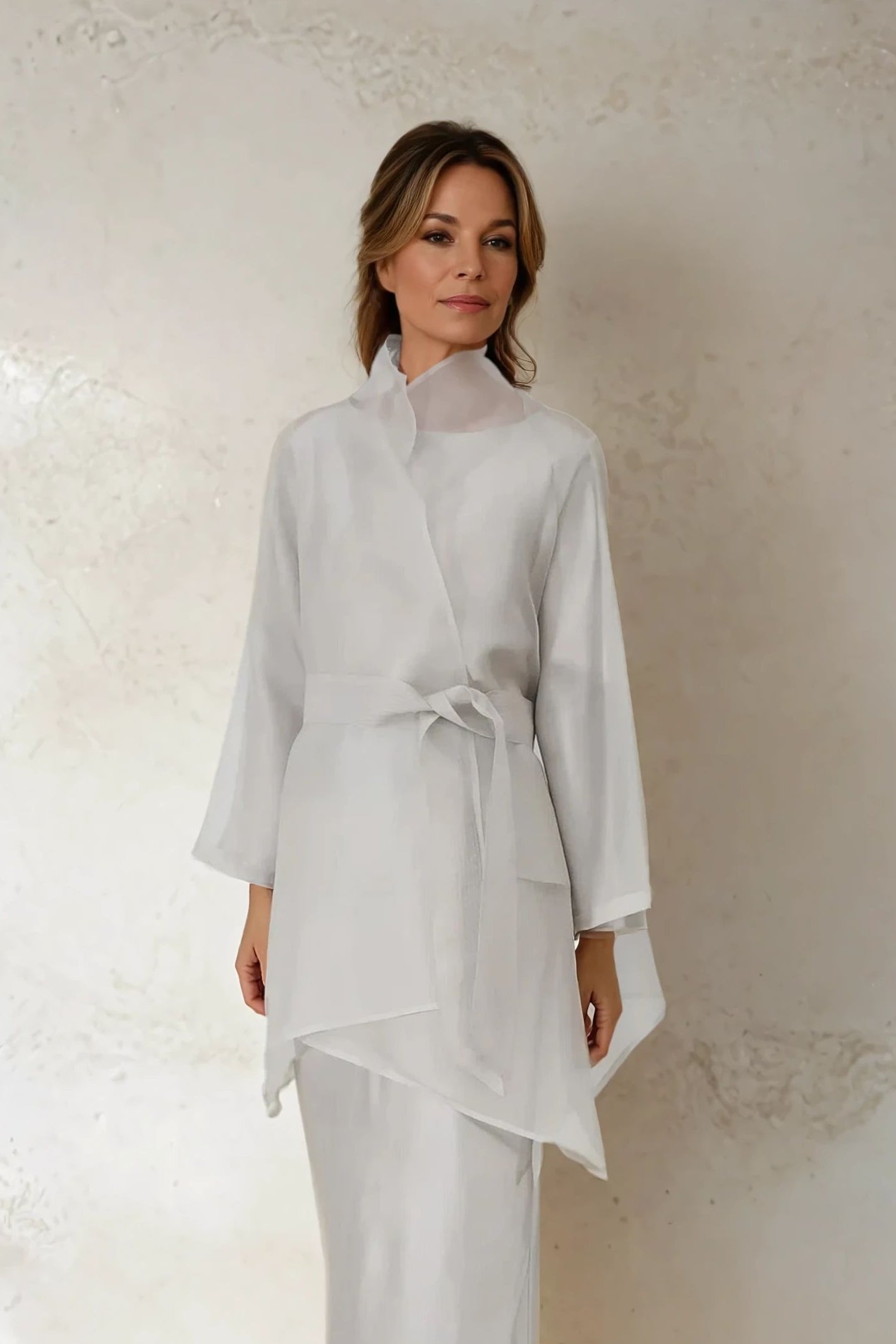 CORTINA IN SILK ORGANZA IN PLATINUM