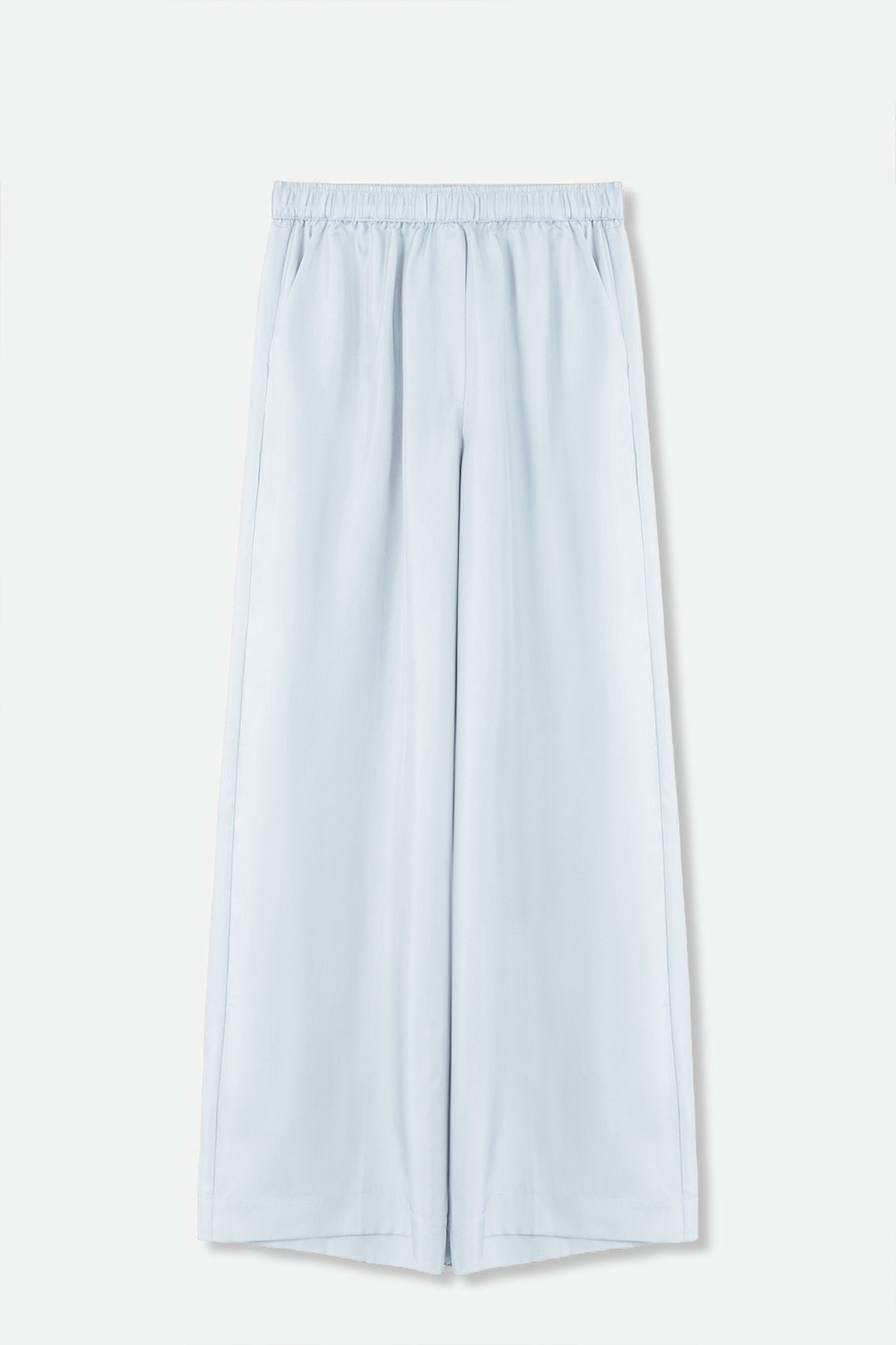 PRIYA SILK TWILL WIDE LEG PANT ICE BLUE