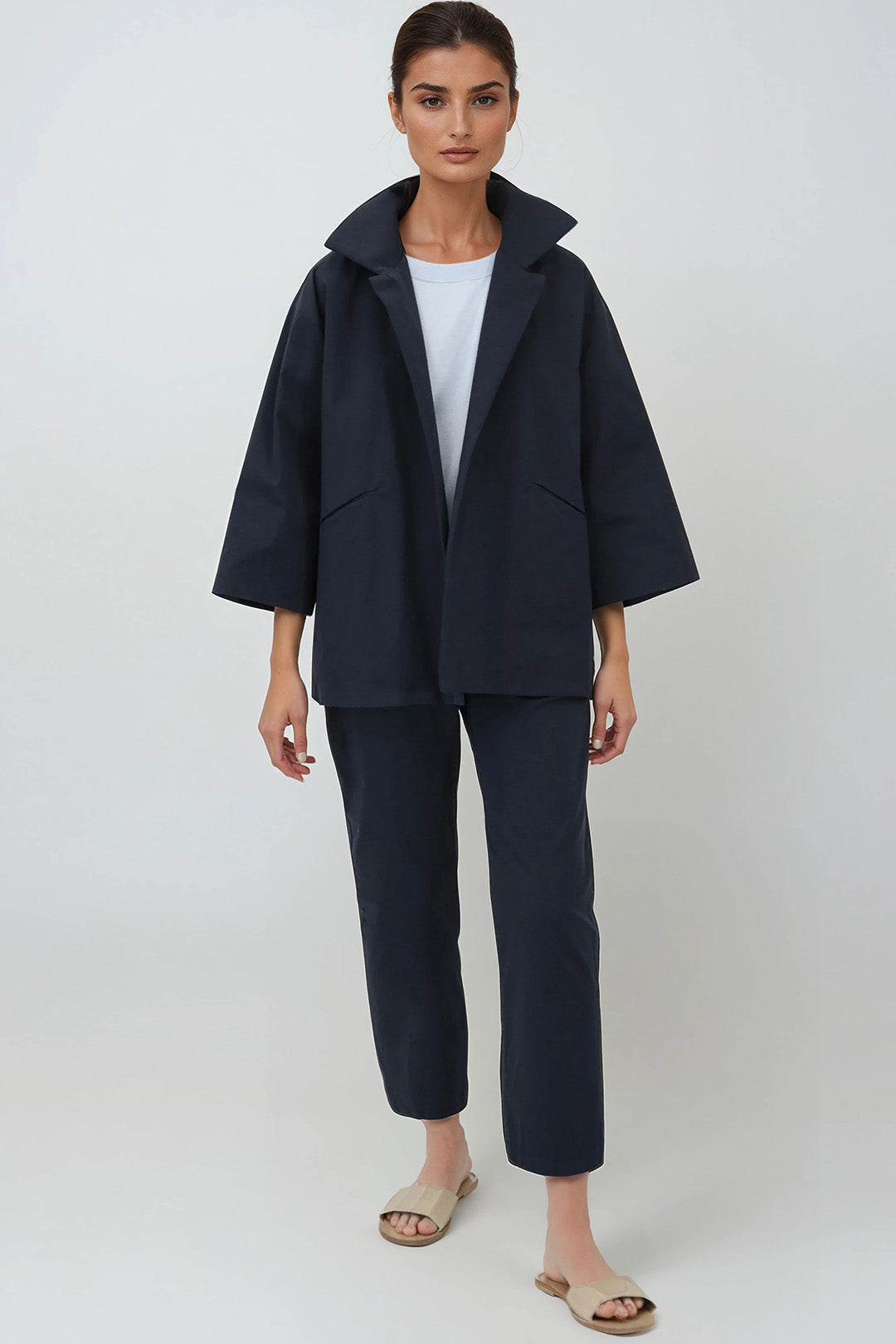 PASCAL BACK SEAMED PANT IN ITALIAN STRETCH COTTON