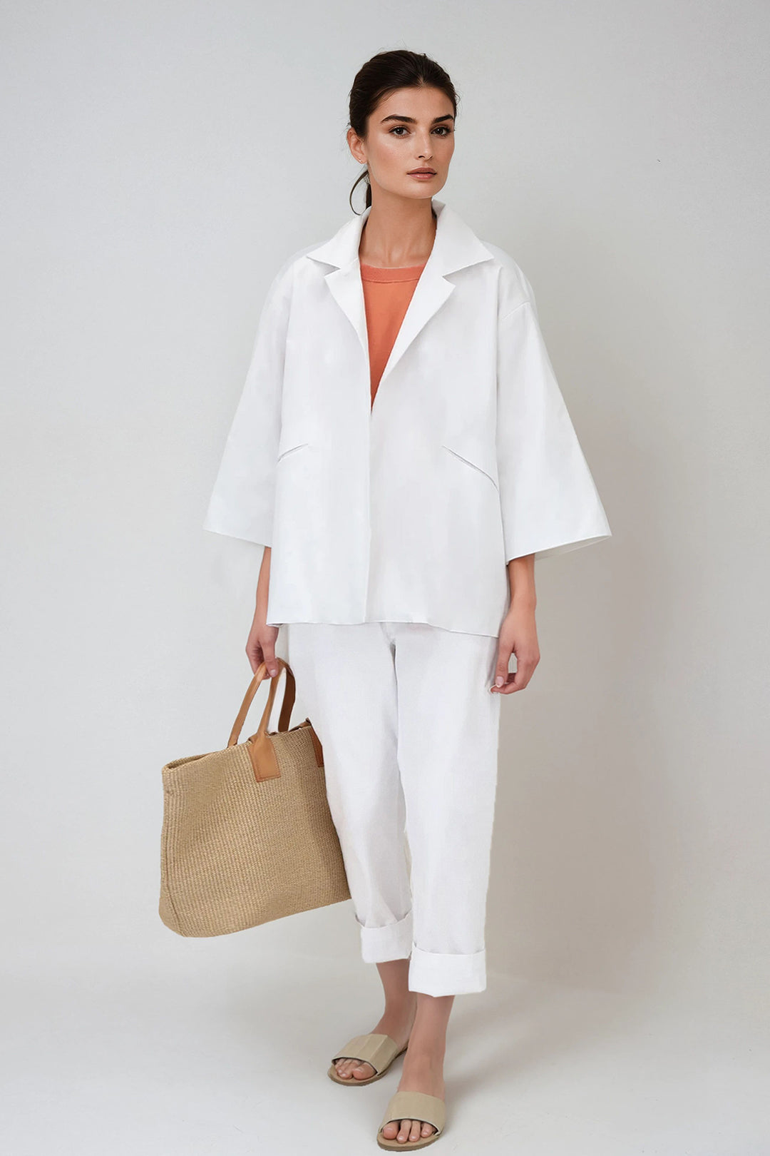 PASCAL BACK SEAMED PANT IN ITALIAN STRETCH COTTON