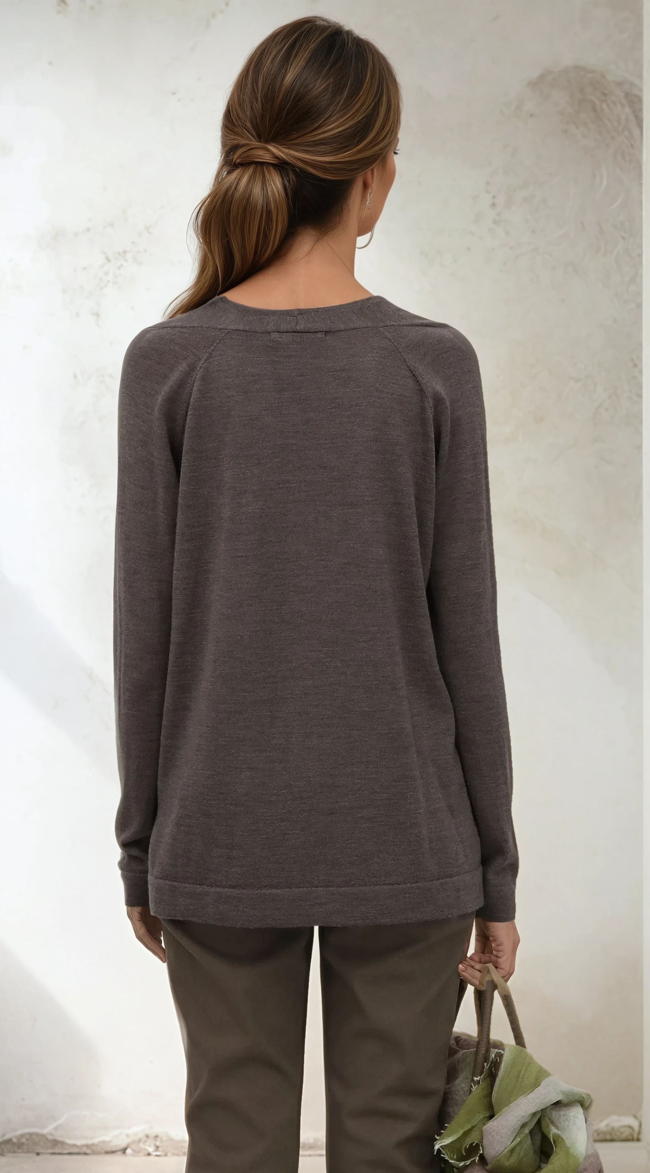 ROCHELLE TUNIC CREW IN FINE ITALIAN MERINO