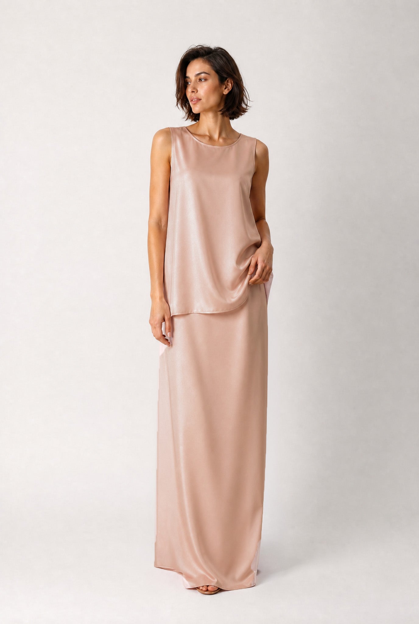 SABINA SILK TWILL TANK TOP