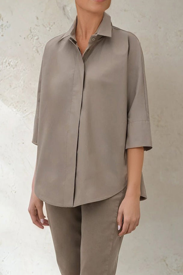 SAHANA DOLMAN SHIRT IN COTTON POPLIN