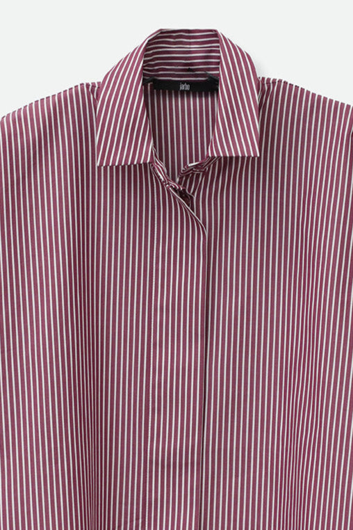 SAHANA DOLMAN IN ITALIAN COTTON WHITE WINE STRIPE JACQUARD