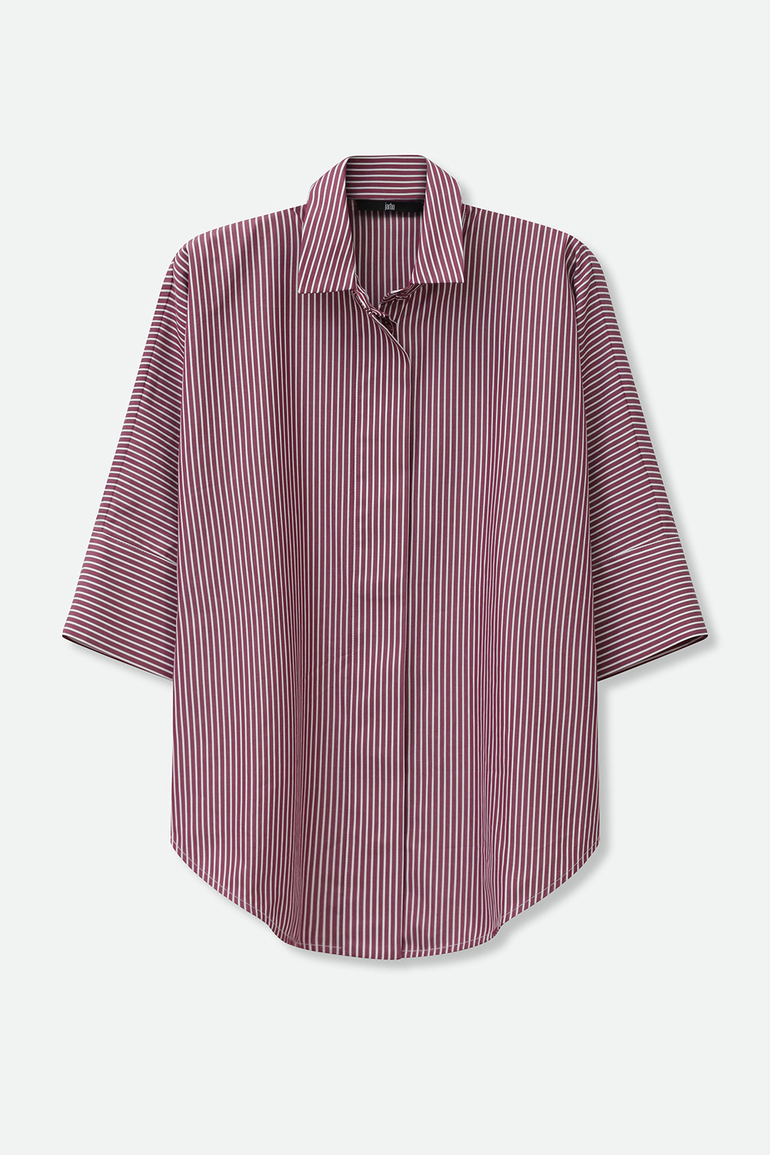 SAHANA DOLMAN IN ITALIAN COTTON WHITE WINE STRIPE JACQUARD
