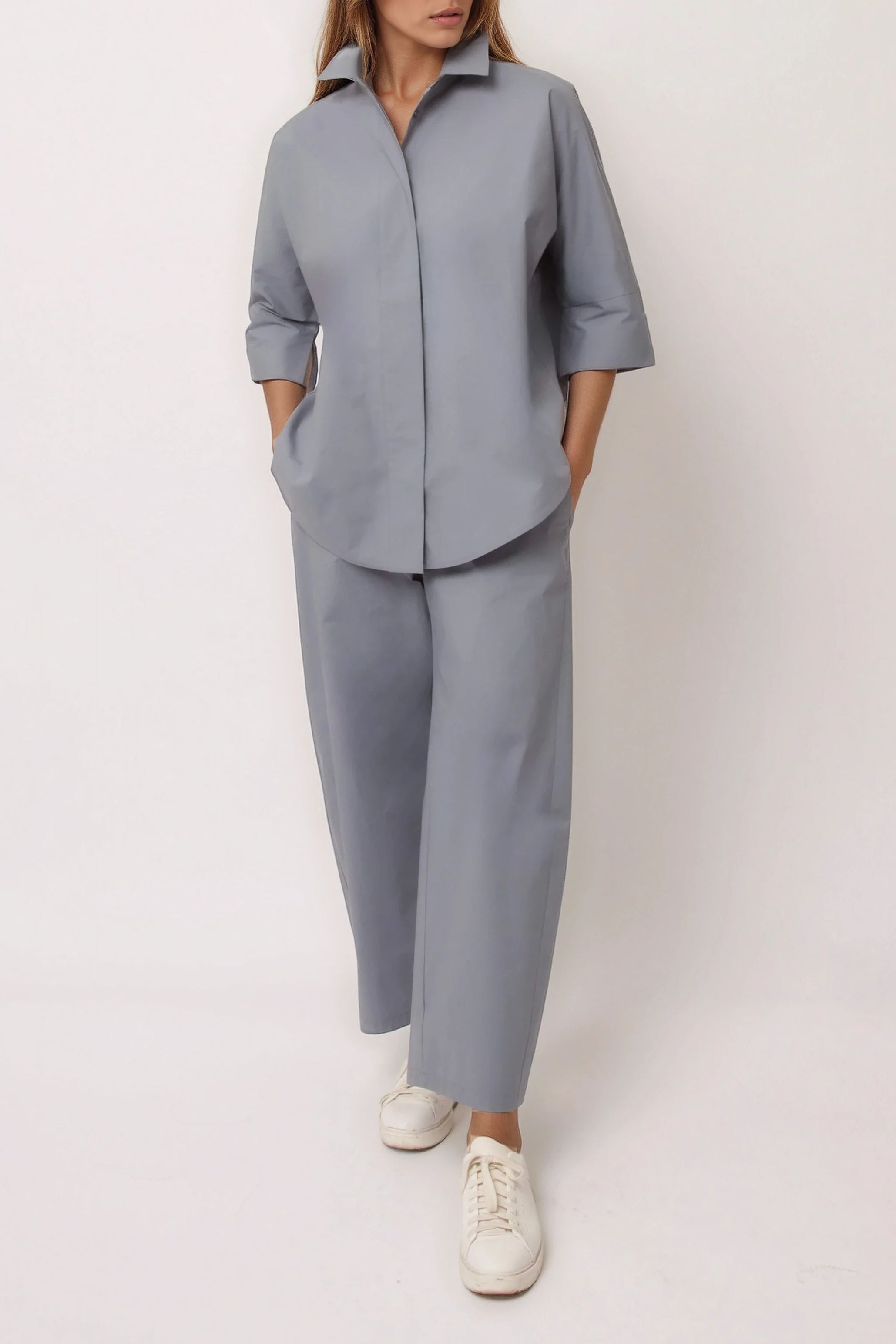 SAHANA DOLMAN SHIRT IN COTTON POPLIN