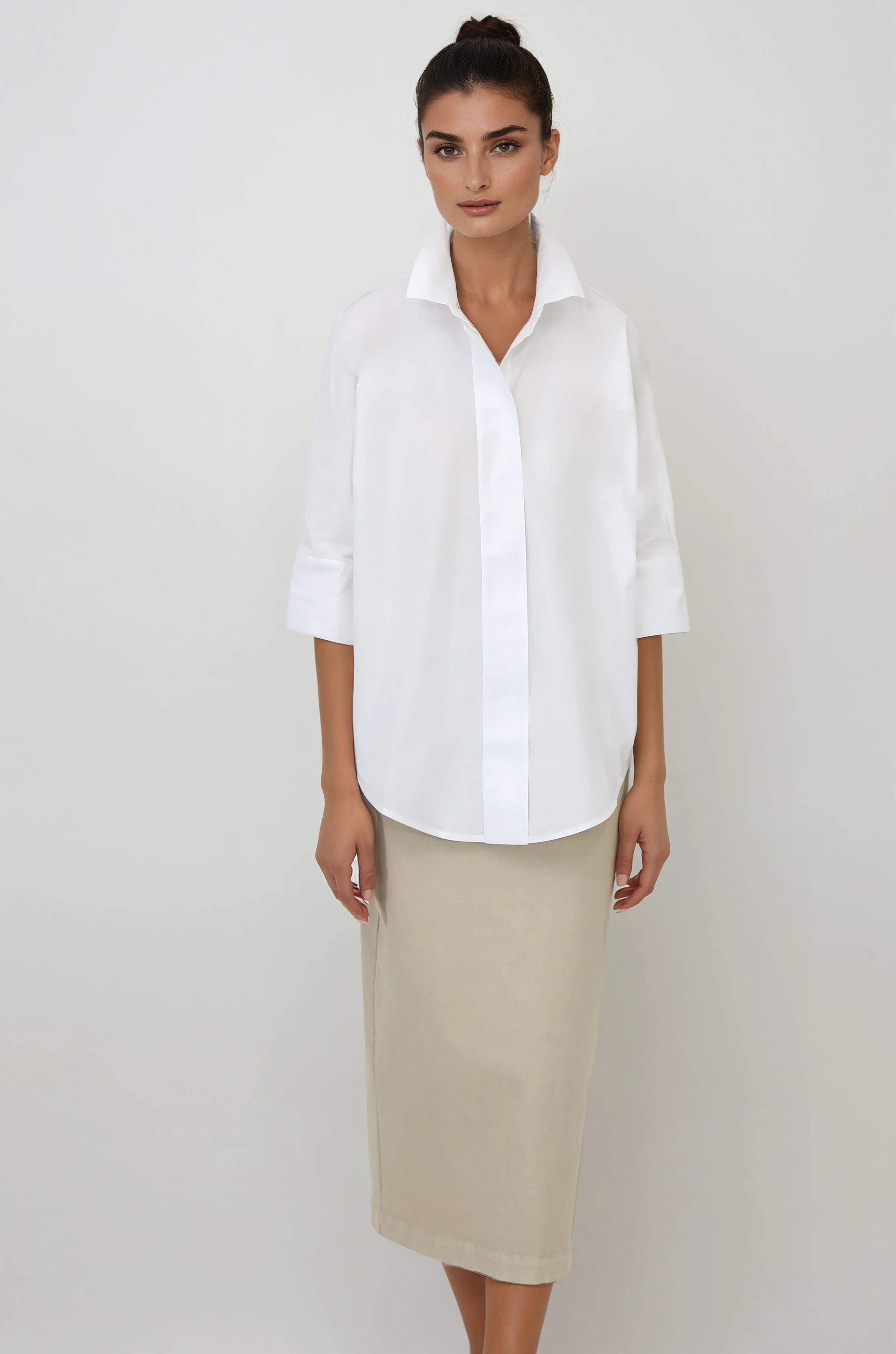 SAHANA DOLMAN SHIRT IN COTTON POPLIN