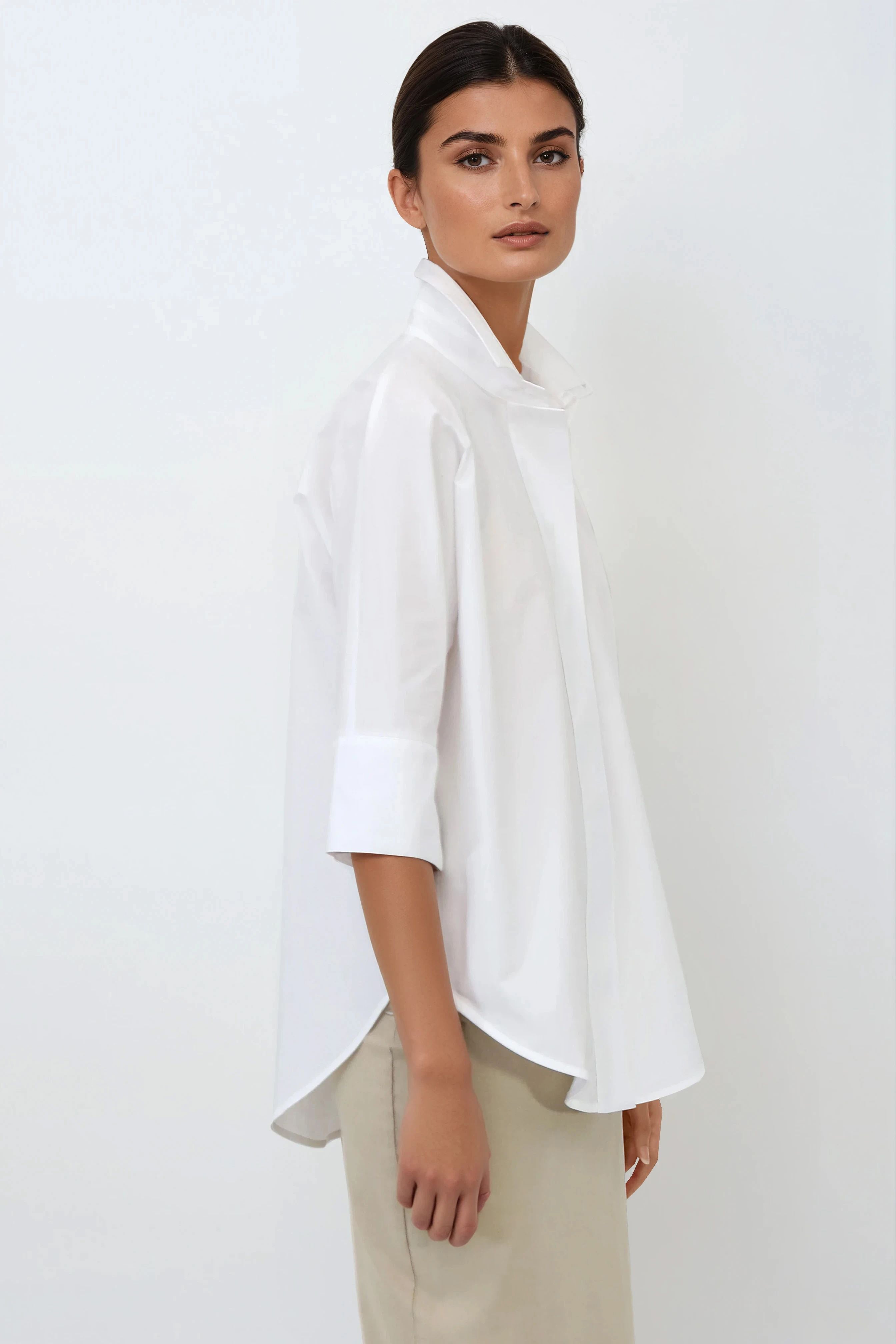 SAHANA DOLMAN SHIRT IN COTTON POPLIN