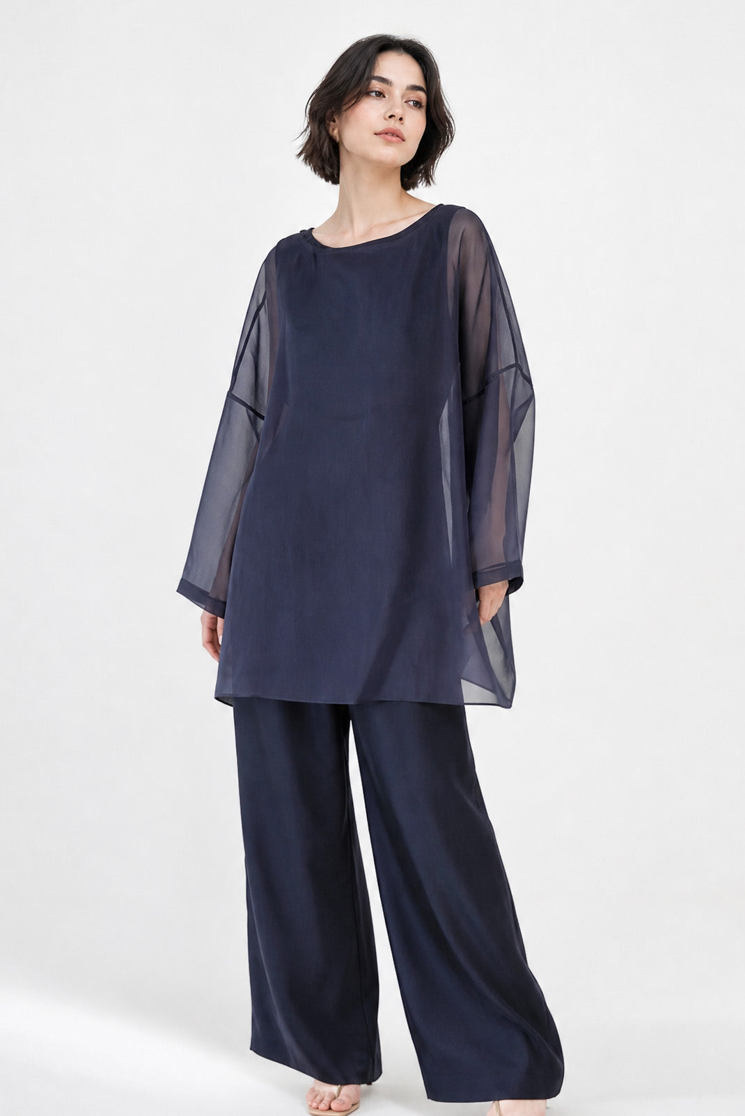 SAMIRA ONE-SIZE TUNIC IN SILK ORGANZA