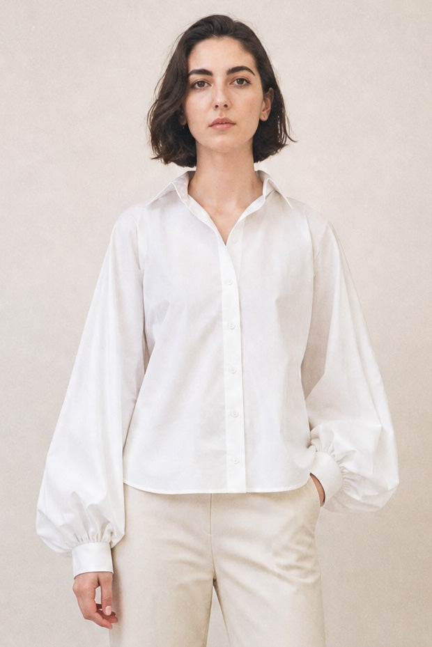 SAWYER ONE-SIZE FULL SLEEVE SHIRT IN ITALIAN COTTON STRETCH
