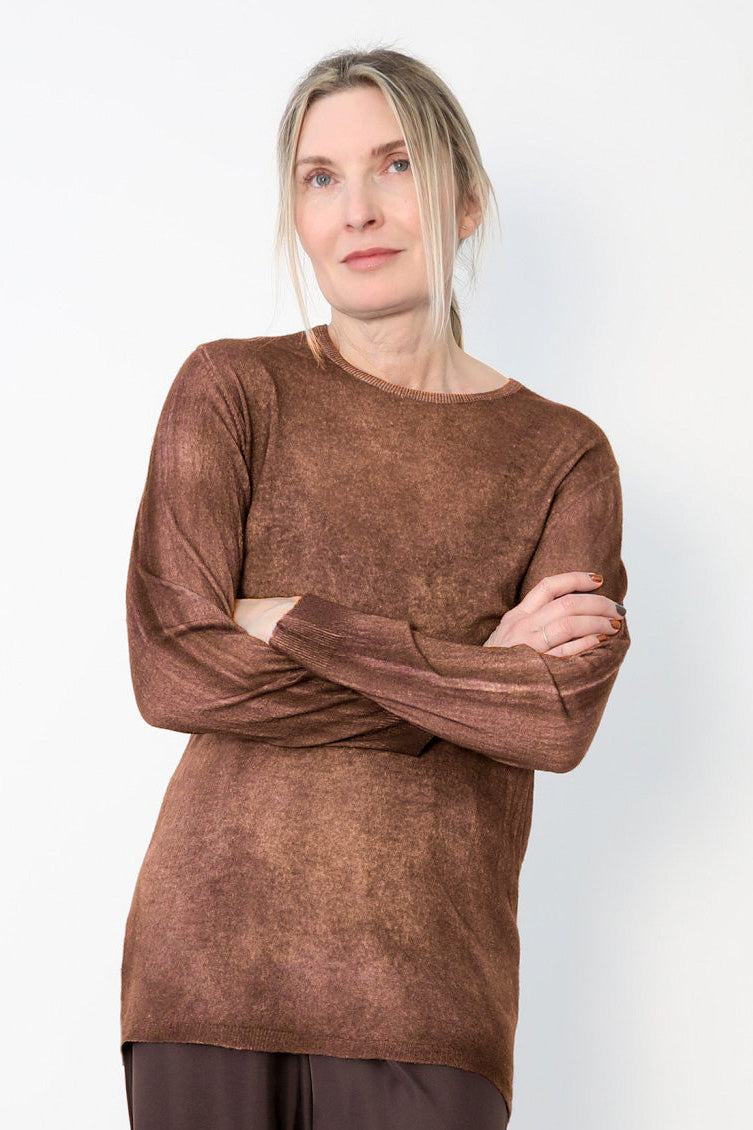 BASILE CREW IN HAND-DYED LIGHTWEIGHT CASHMERE