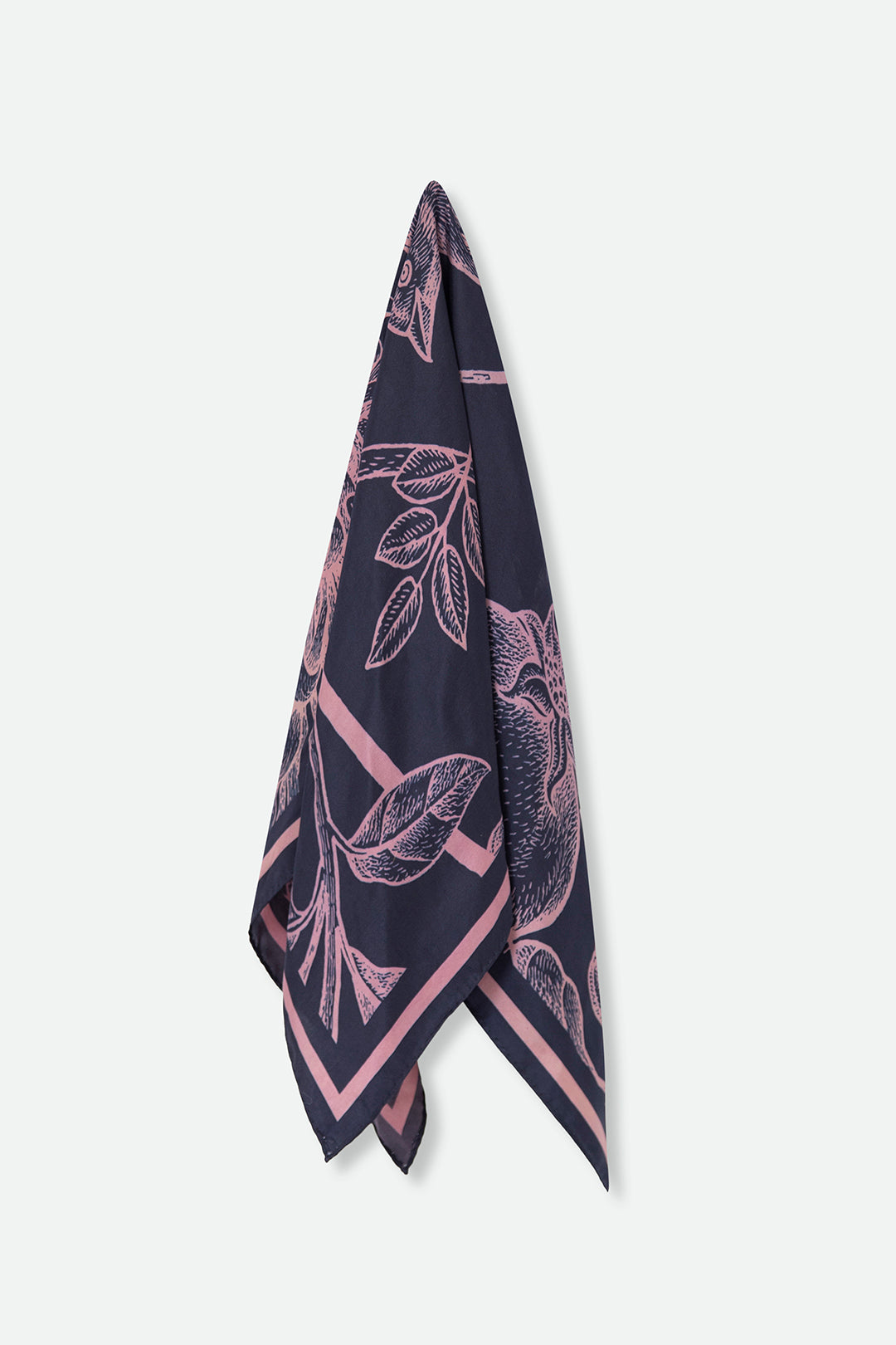 SILK SQUARE SCARF IN BLUSH BOTANICA