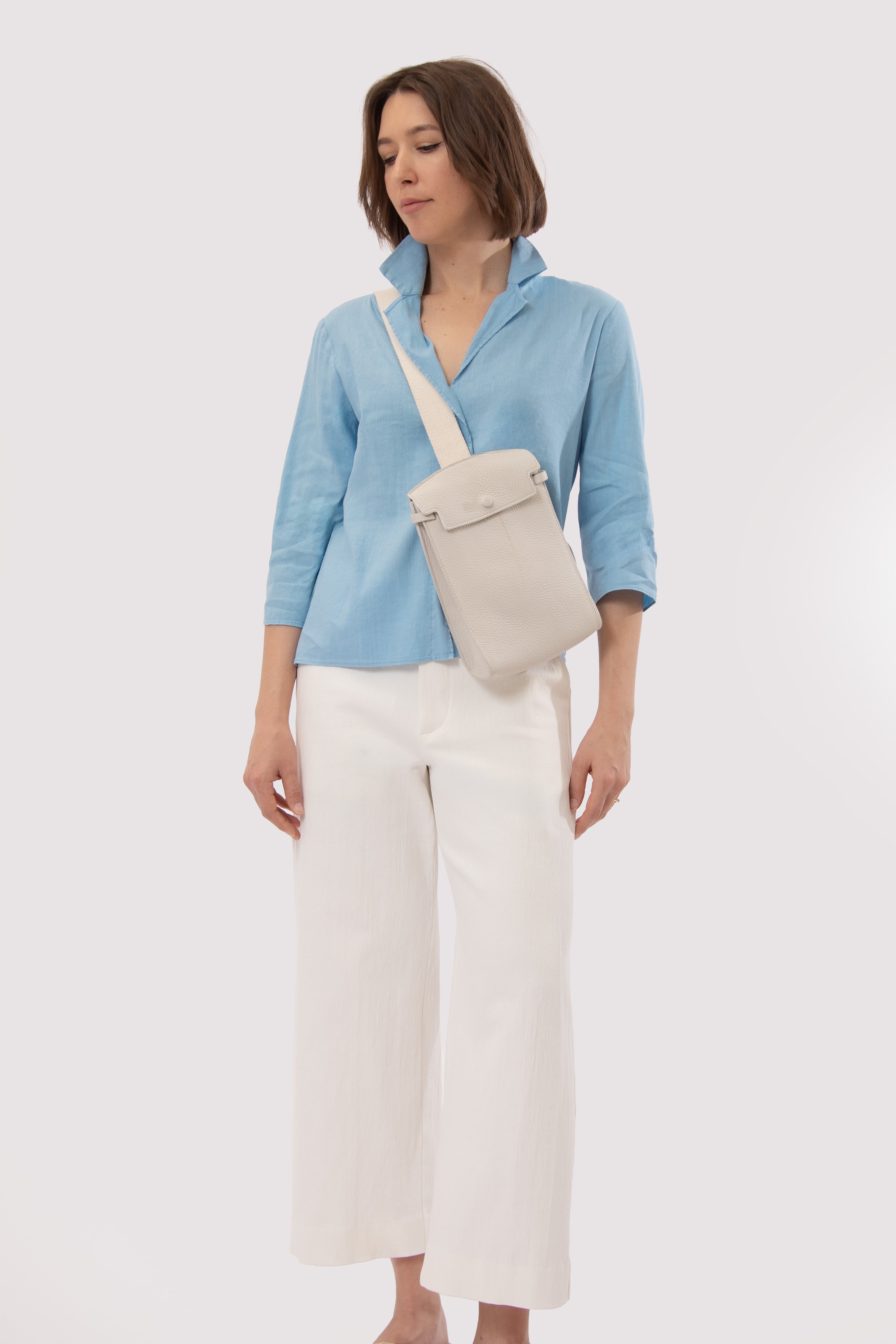 SORELLA SHIRT IN ITALIAN LINEN STRETCH