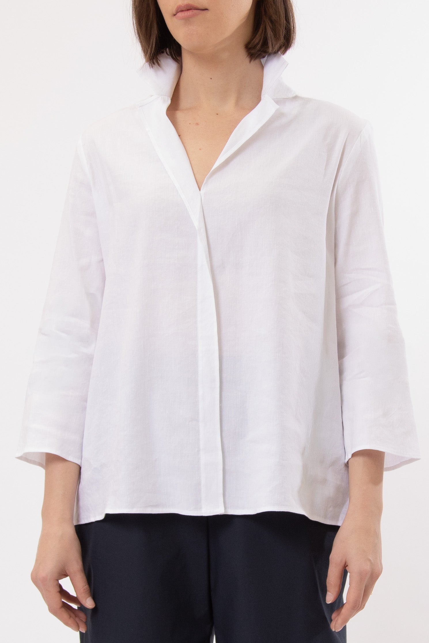 SORELLA LONGLINE IN ITALIAN LINEN STRETCH