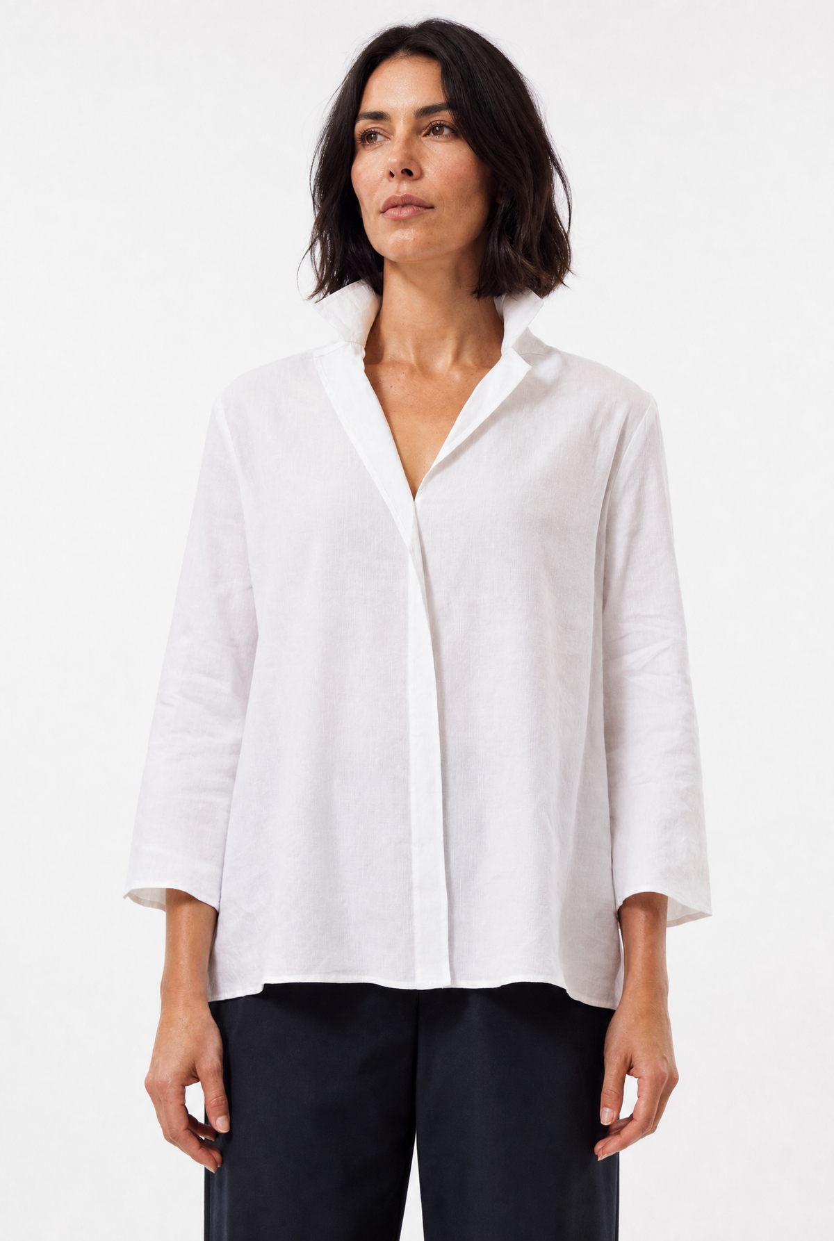 SORELLA LONGLINE IN ITALIAN LINEN STRETCH