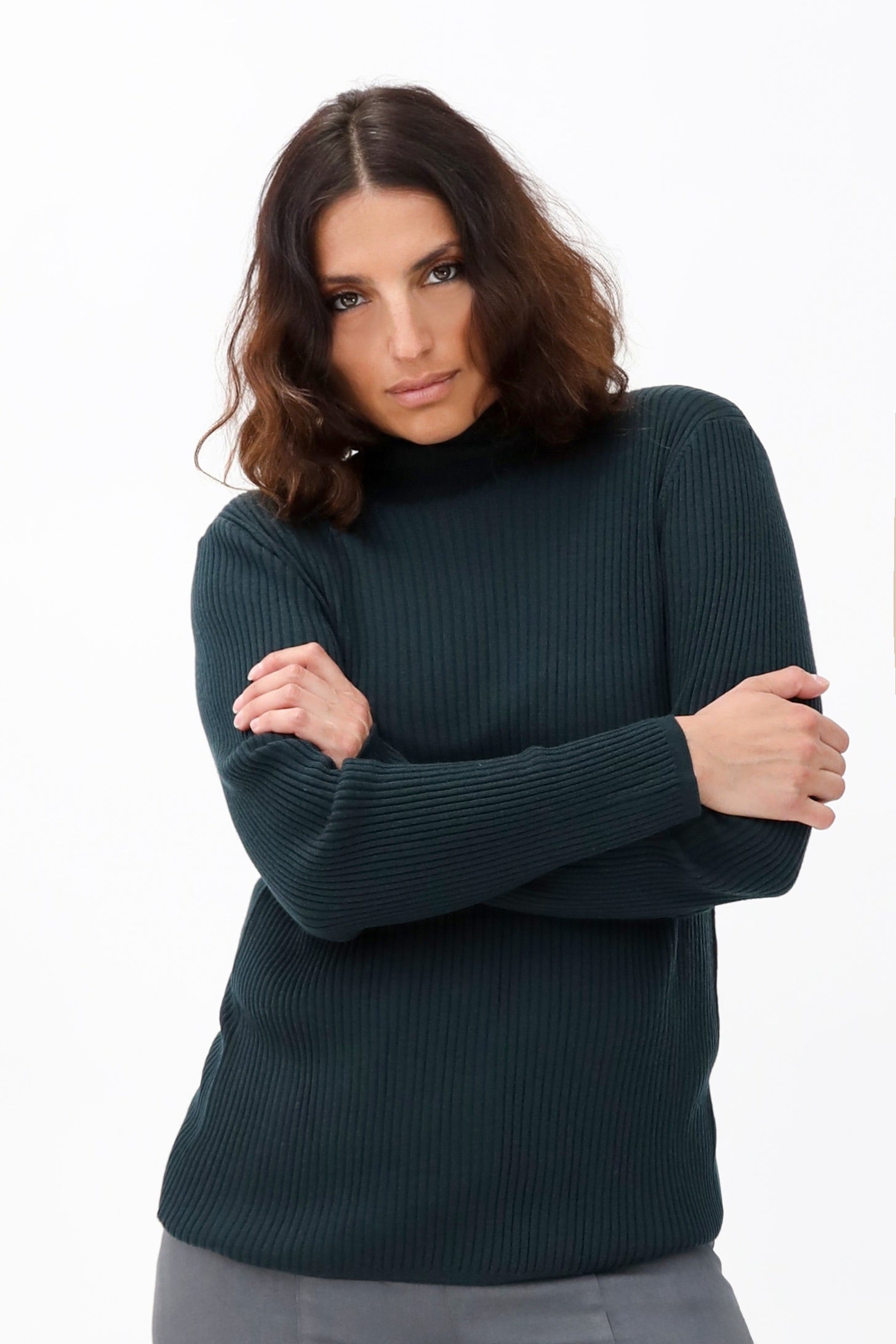 STRATO RIBBED TURTLENECK IN FINE MERINO