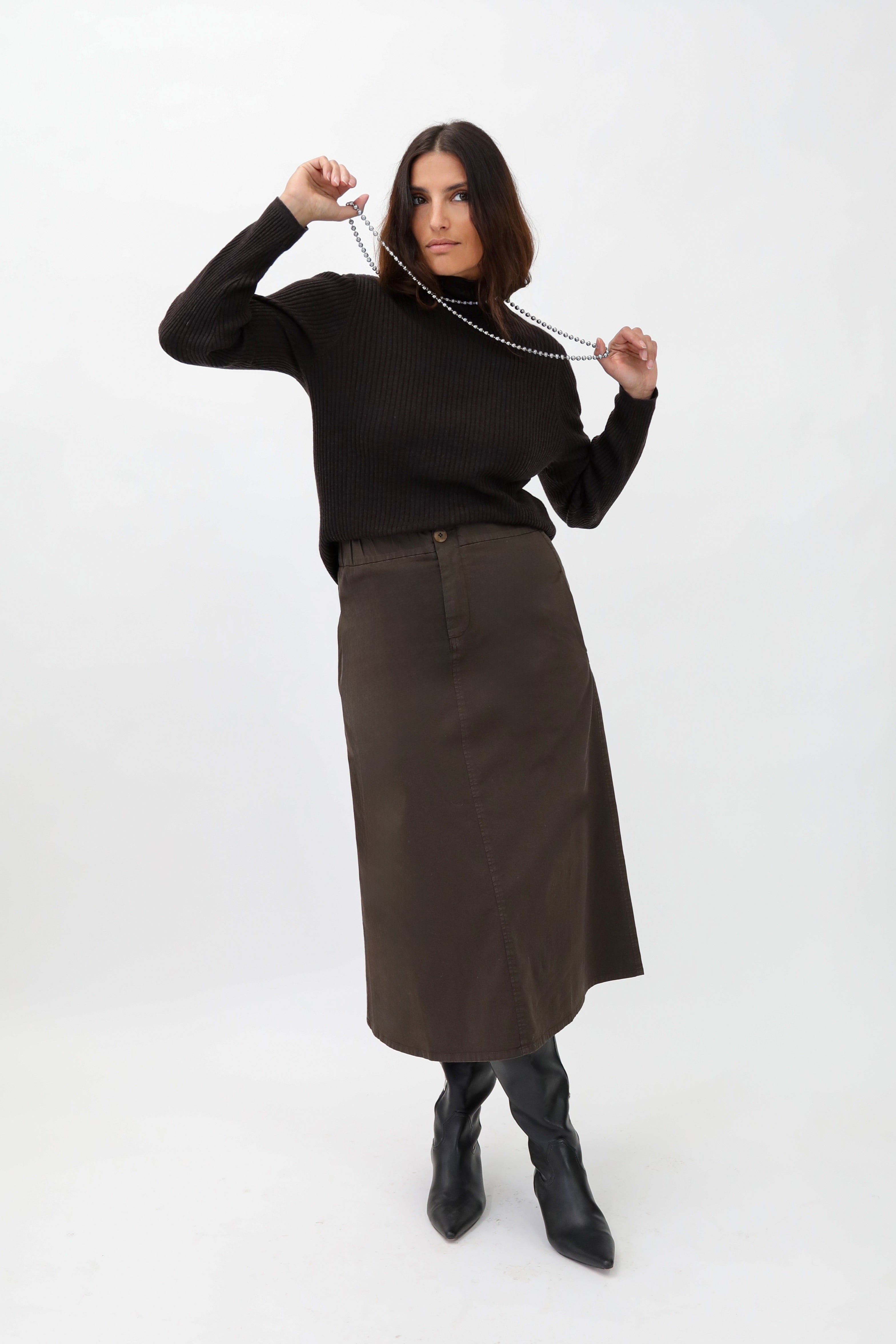 STRATO RIBBED TURTLENECK IN FINE MERINO