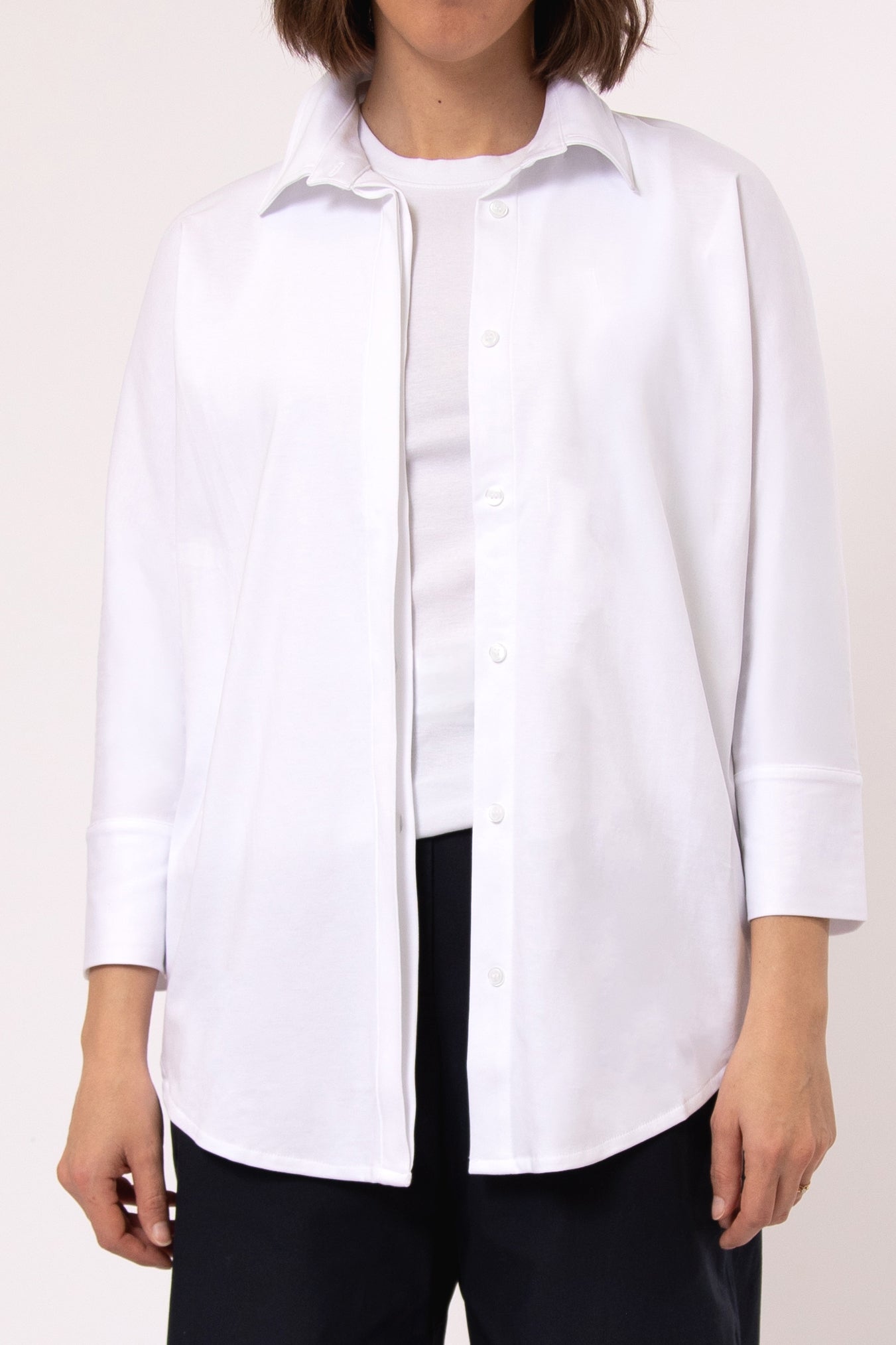 SAHANA DOLMAN SHIRT IN PIMA COTTON STRETCH