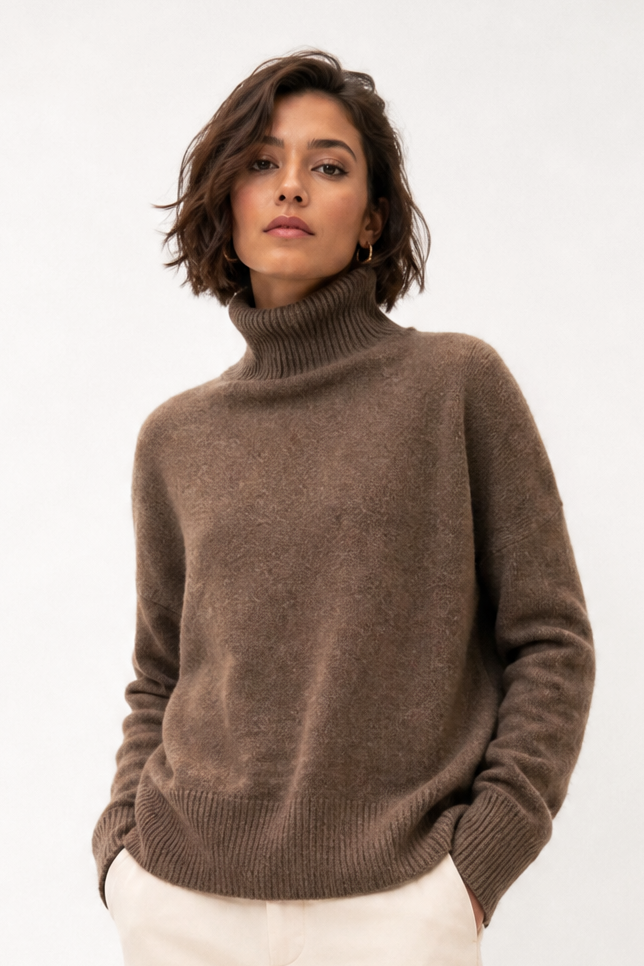 THEIA TURTLENECK IN CASHMERE YAK & MERINO