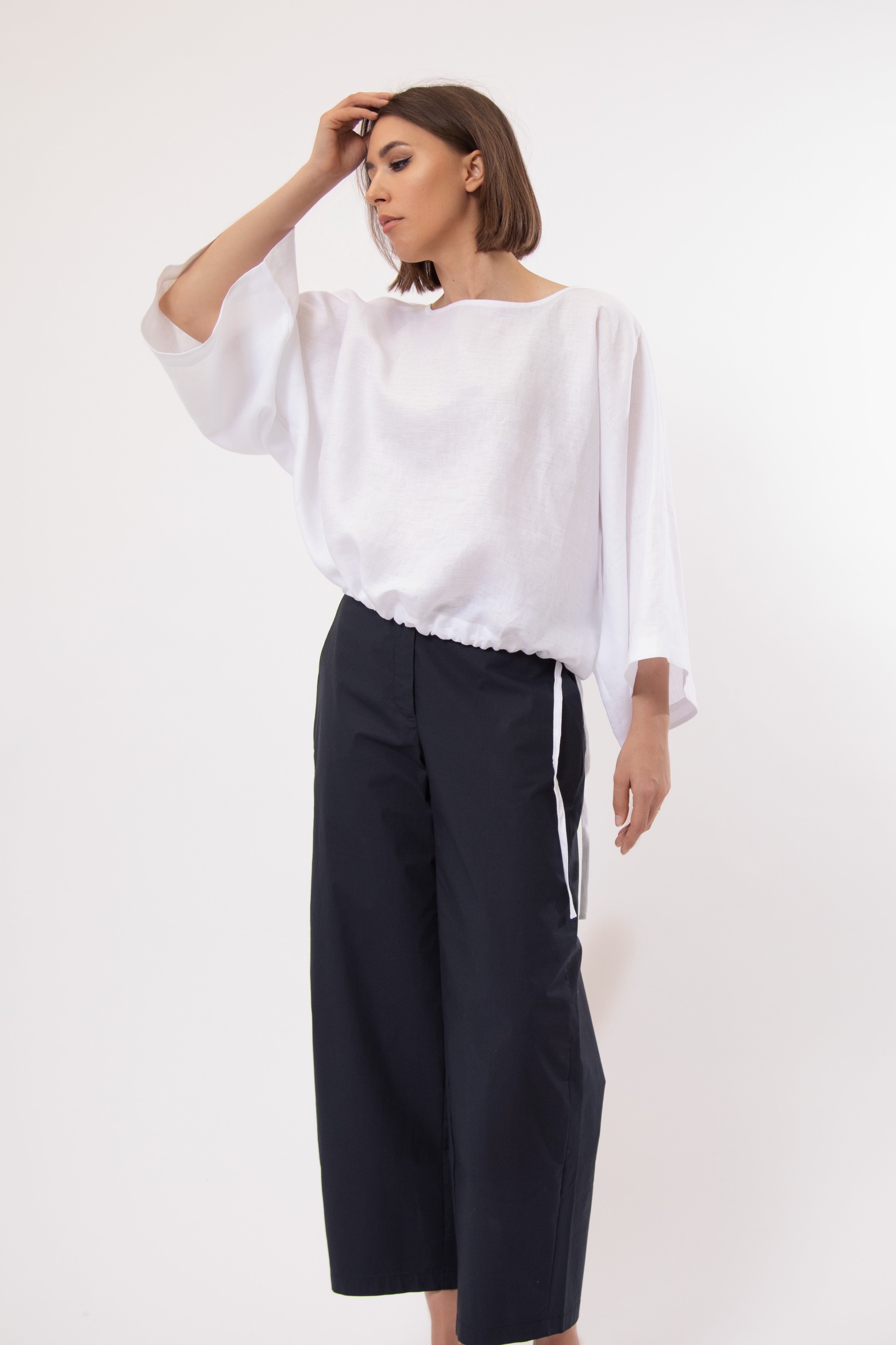 PETRA PANT IN ITALIAN FINE STRETCH COTTON
