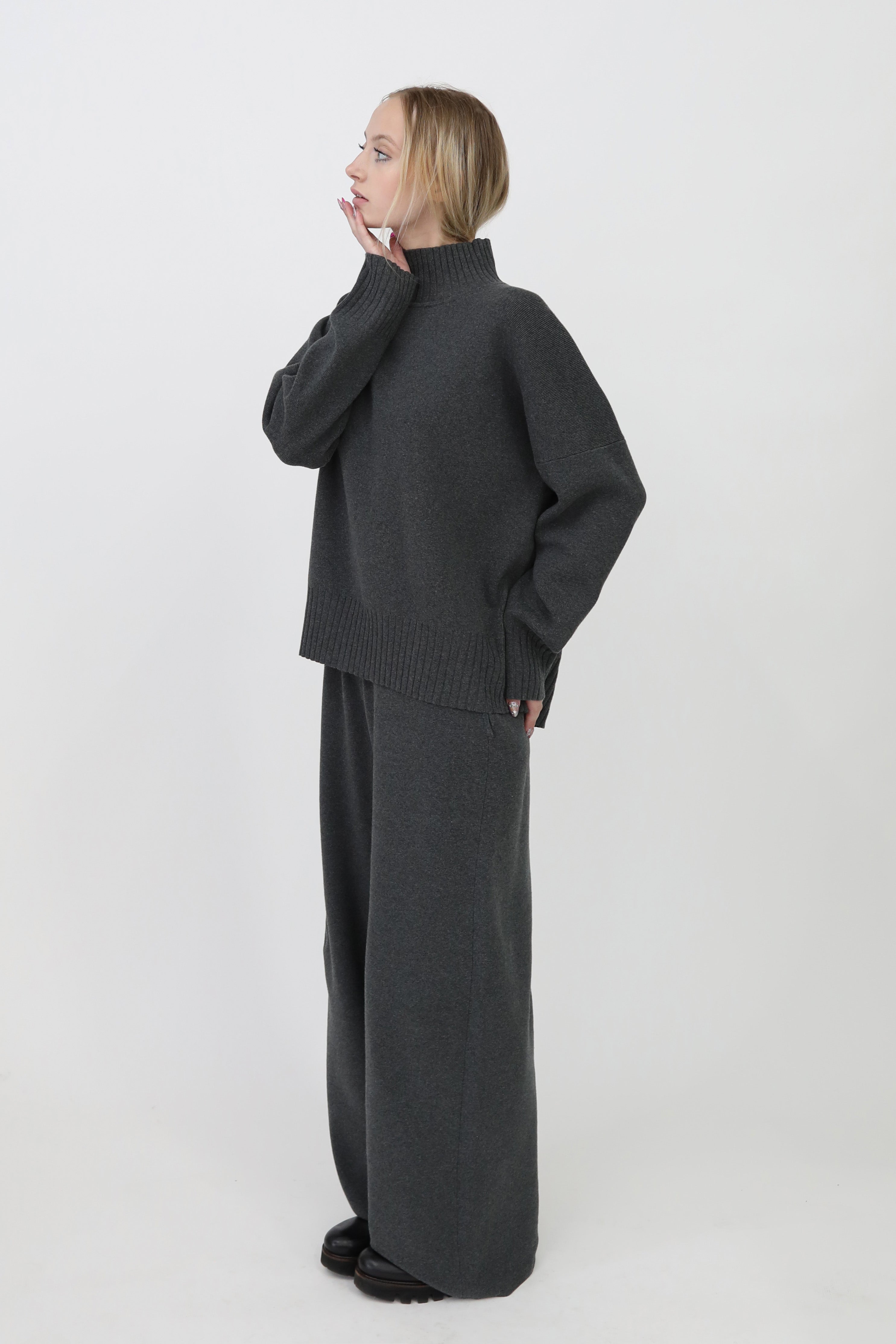 PIERO WIDE LEG PANT 100% ITALIAN COTTON