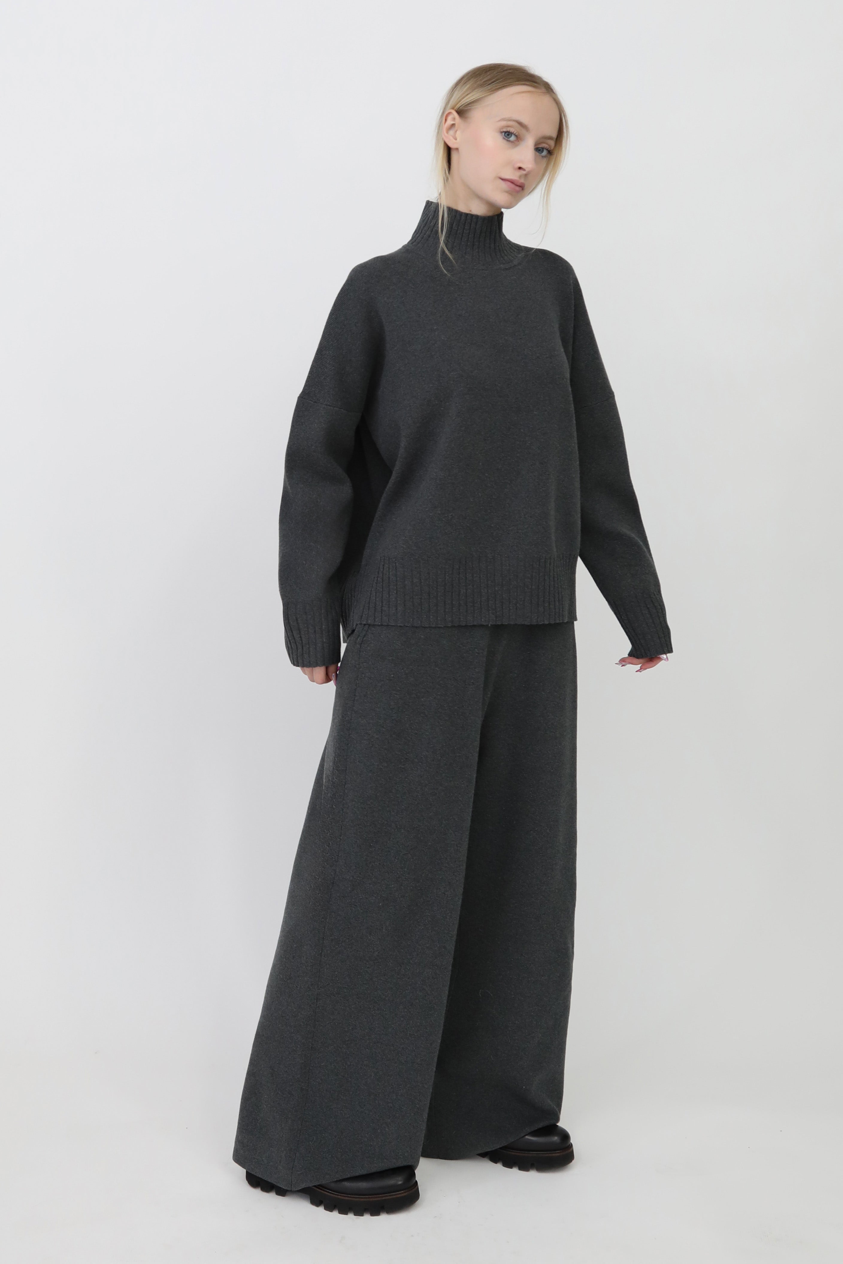 PIERO WIDE LEG PANT 100% ITALIAN COTTON