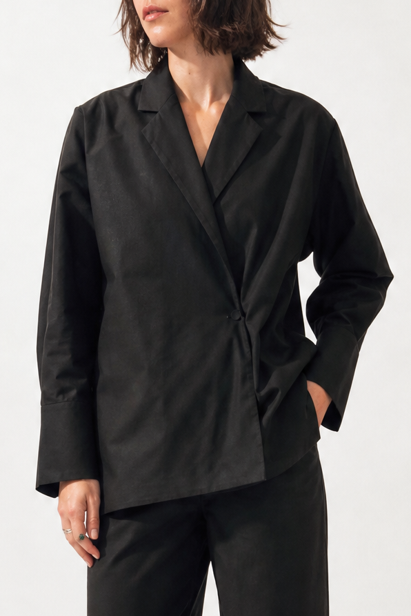 TEO SHIRT JACKET IN ITALIAN FINE STRETCH COTTON