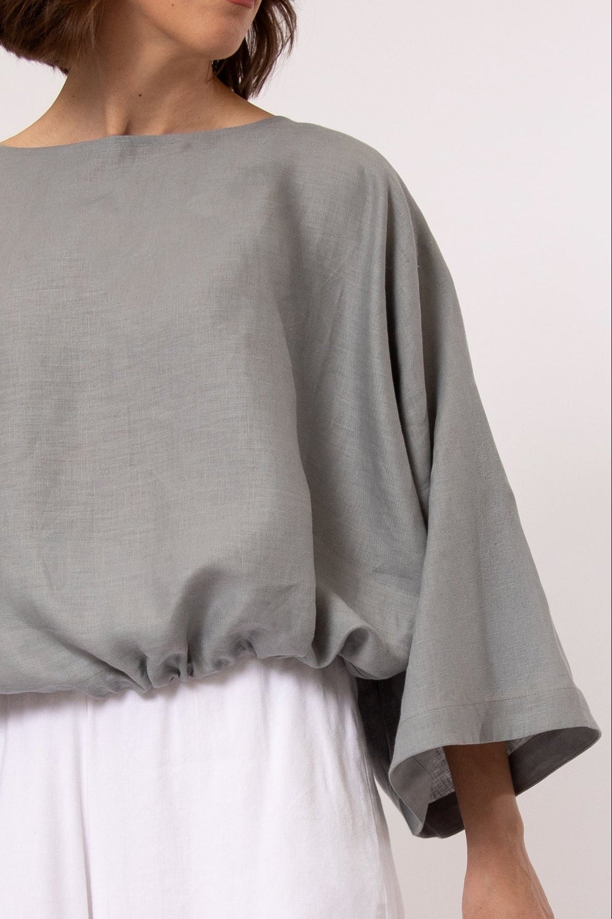 PRISMA CROPPED WIDE LEG IN ITALIAN LINEN STRETCH