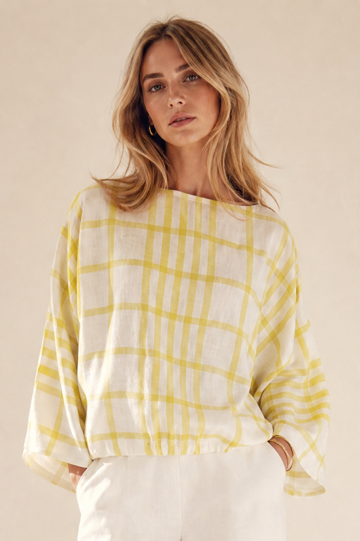 TILLIE TOP IN ITALIAN LINEN