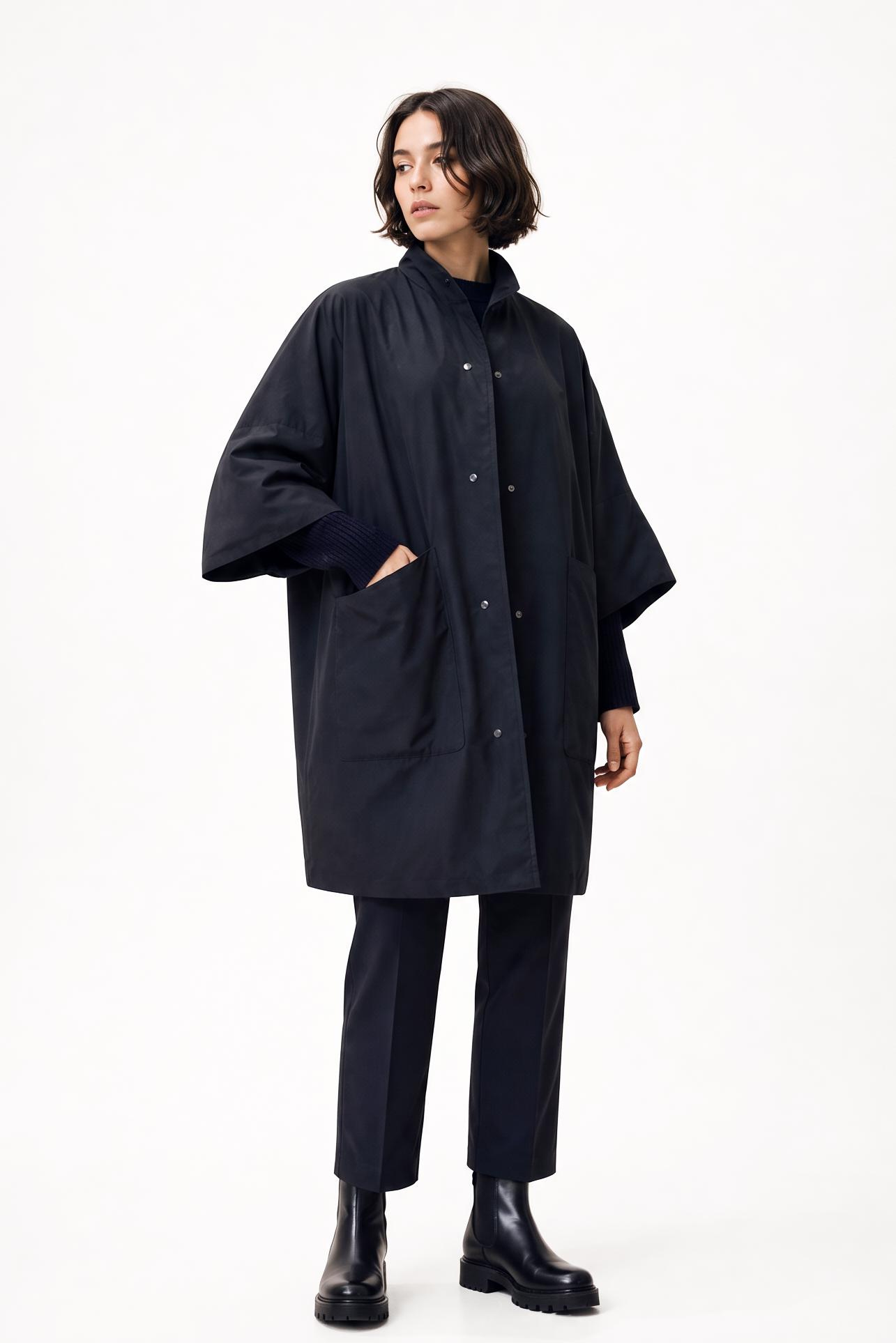 VAUGHN COAT IN REVERSIBLE TECHNO-SILK TAFFETA